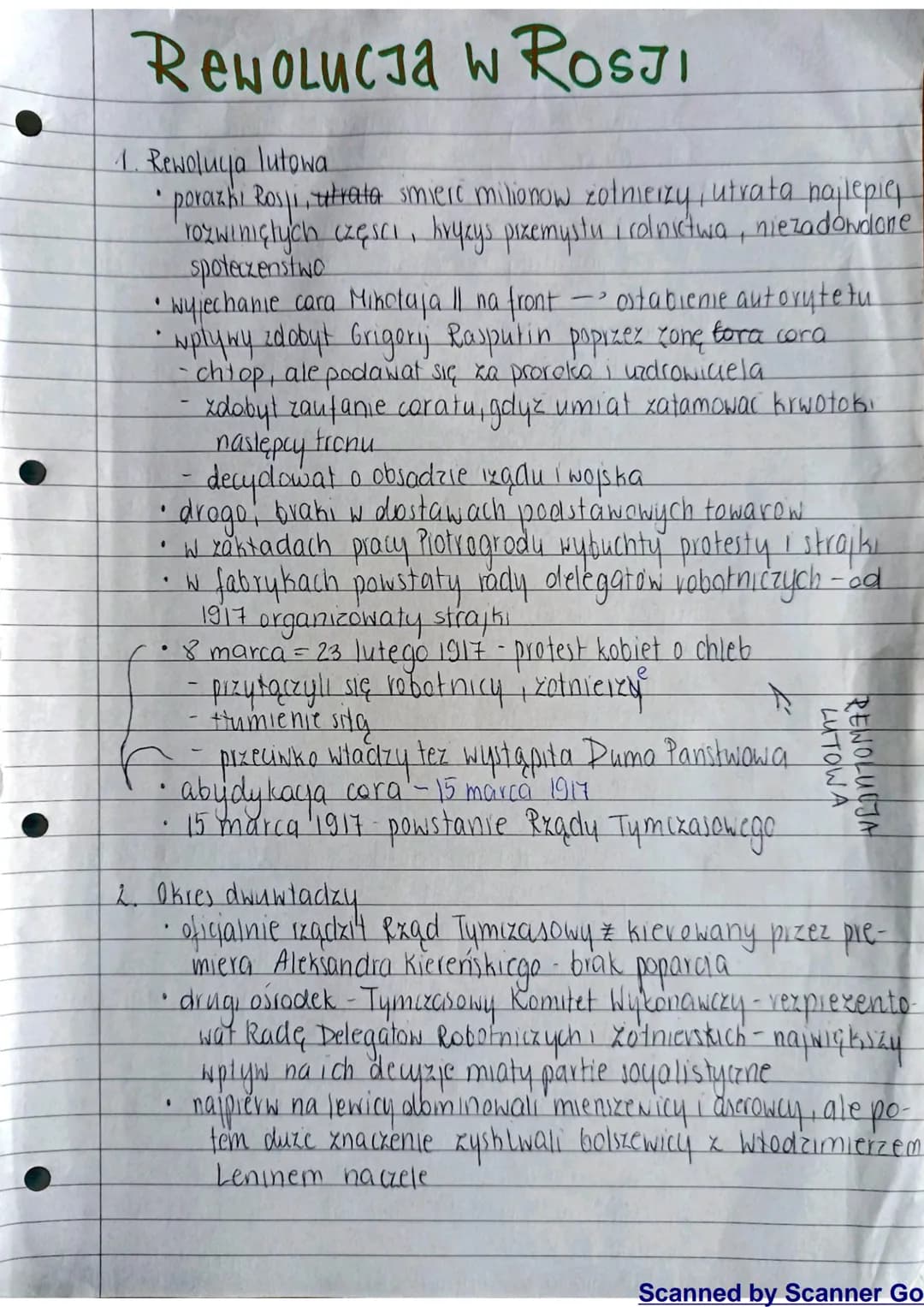 # Rewolucja w ROSJI

1. Rewoluya lutowa
*   porazhi Rosji, utrata smierć milionow żołnierzy, utrata najlepiej
rozwiniętych częsci, hryzys pr
