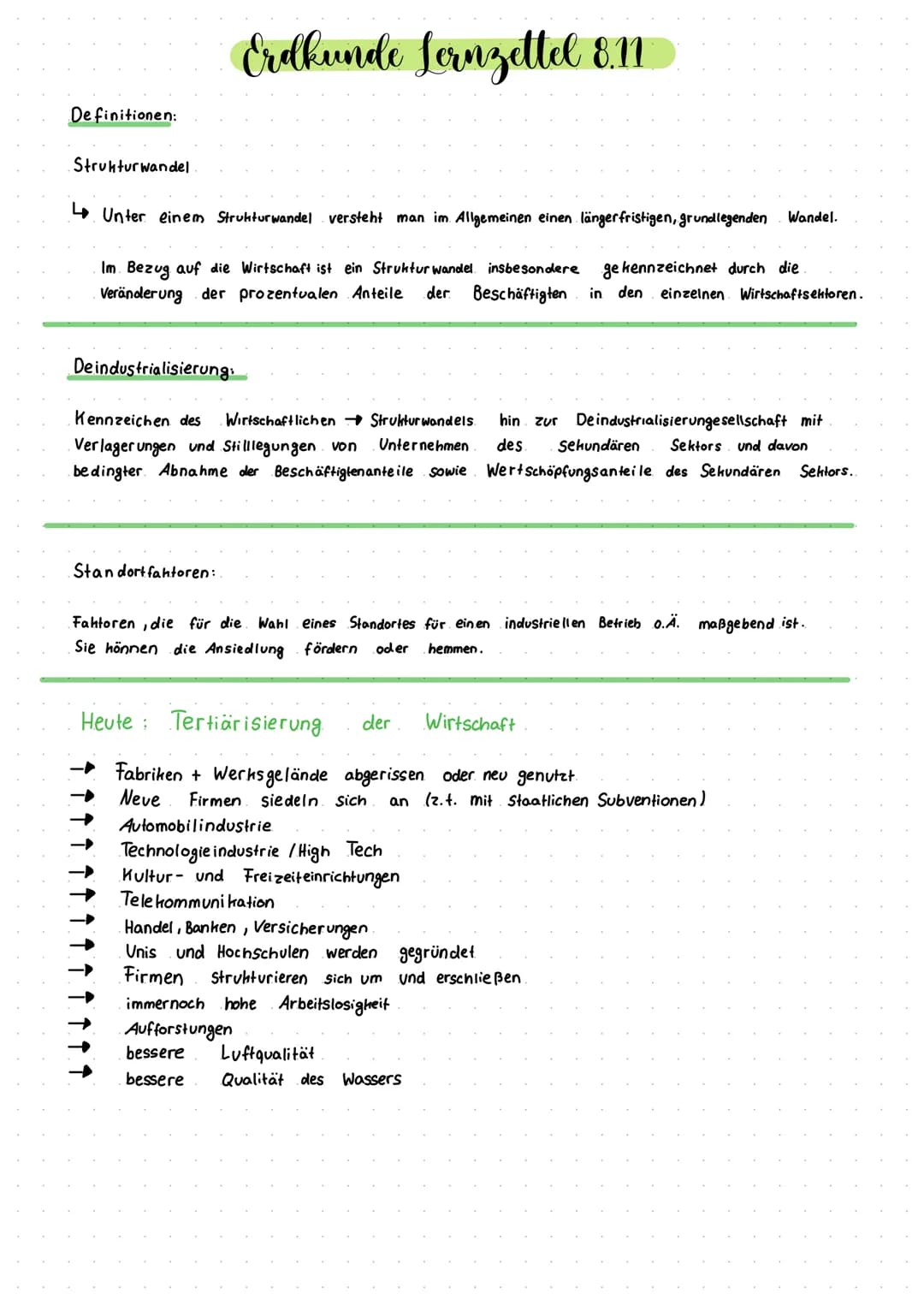 # Erdkunde Lernzettel 8.11

Geschichte des Ruhrgebiets:

Beginn des Hellweg

Davor sehr landwirtschaftlich geprägt und dünn besiedelt Bis Mi