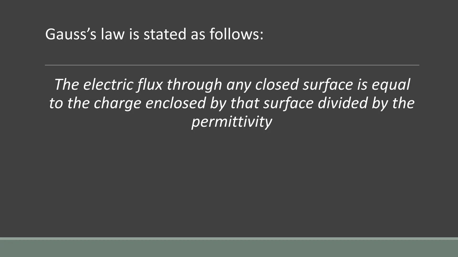 # GAUSS’ LAW

APPLICATIONS OF GAUSS’ LAW Karl Friedrich Gauss
1777-1855

Developed a generalized and
more elegant relationship
between charg