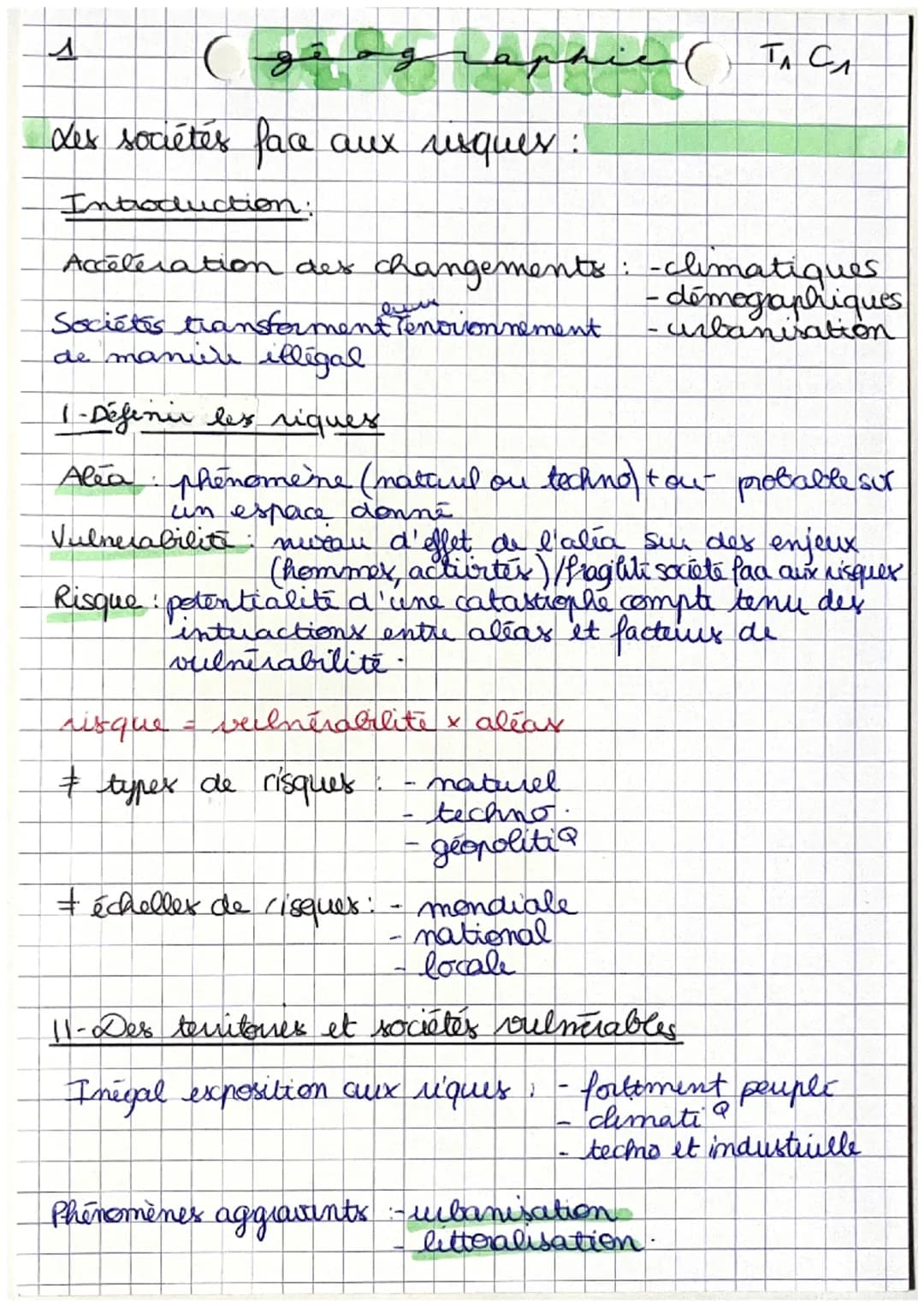 ographieс тасл

des sociétés face aux risques :

Introduction:

Acceleration des changements: -climatiques
- démographiques
Sociétés transfo