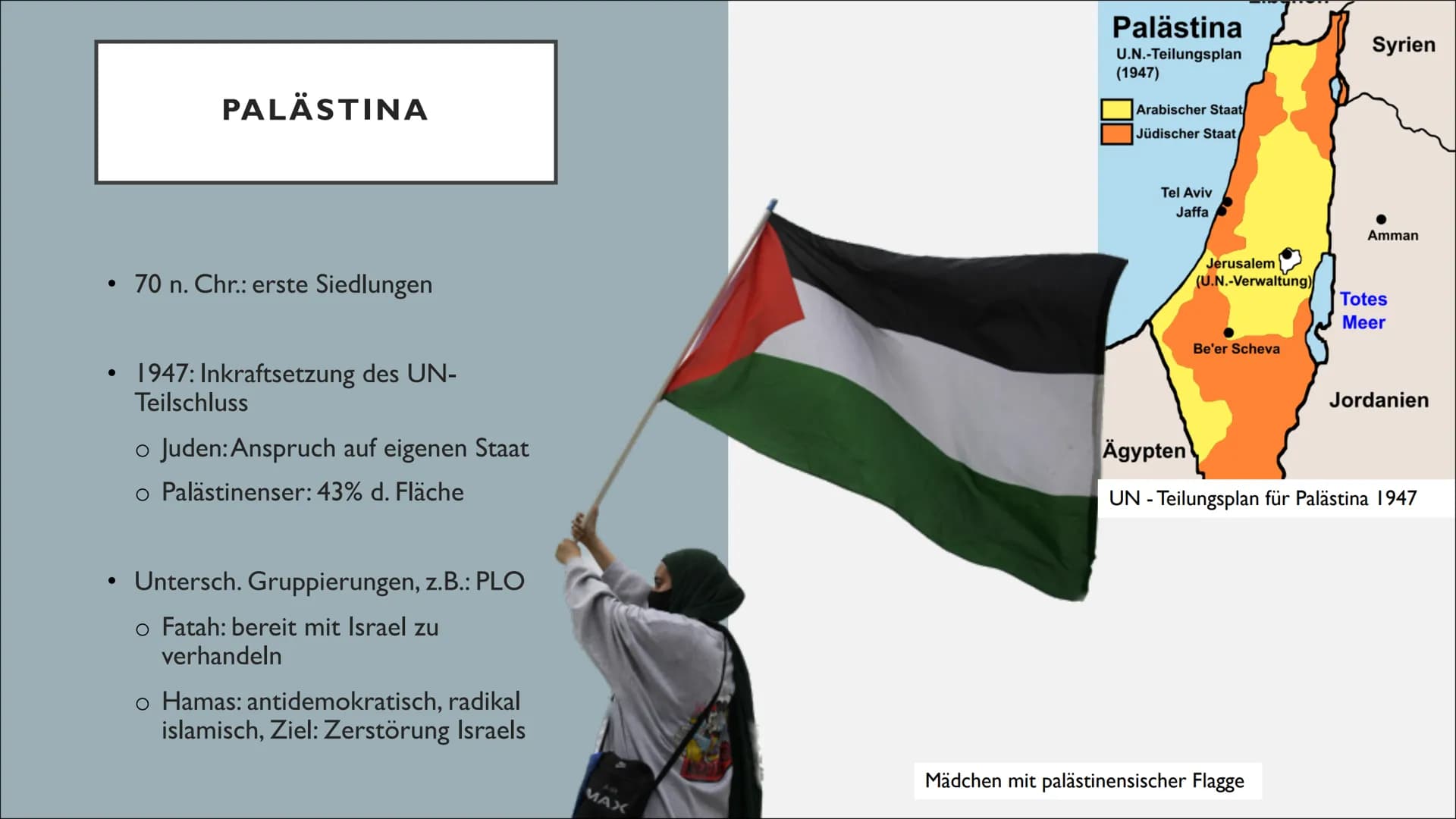 Jerusalem Metullah (Stadt in Israel)

© Said Khatib/AFP/Getty Images DER
PALÄSTINAKONFLIKT GLIEDERUNG

• Vorstellung der Konfliktparteien
  