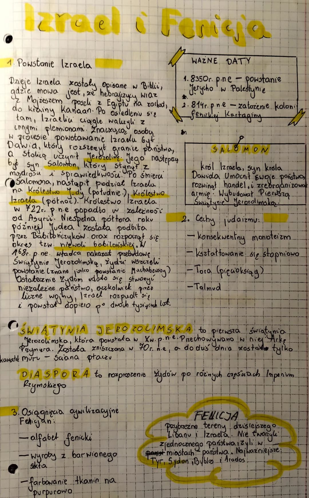 # Izrael i Fenicja

1. Powstanie Izraela

a
Dzieje Izraela zostały opisane w Biblii,
gdzie mowa jest, ze hebrajczycy wiaz
Mojżeszem poszli z