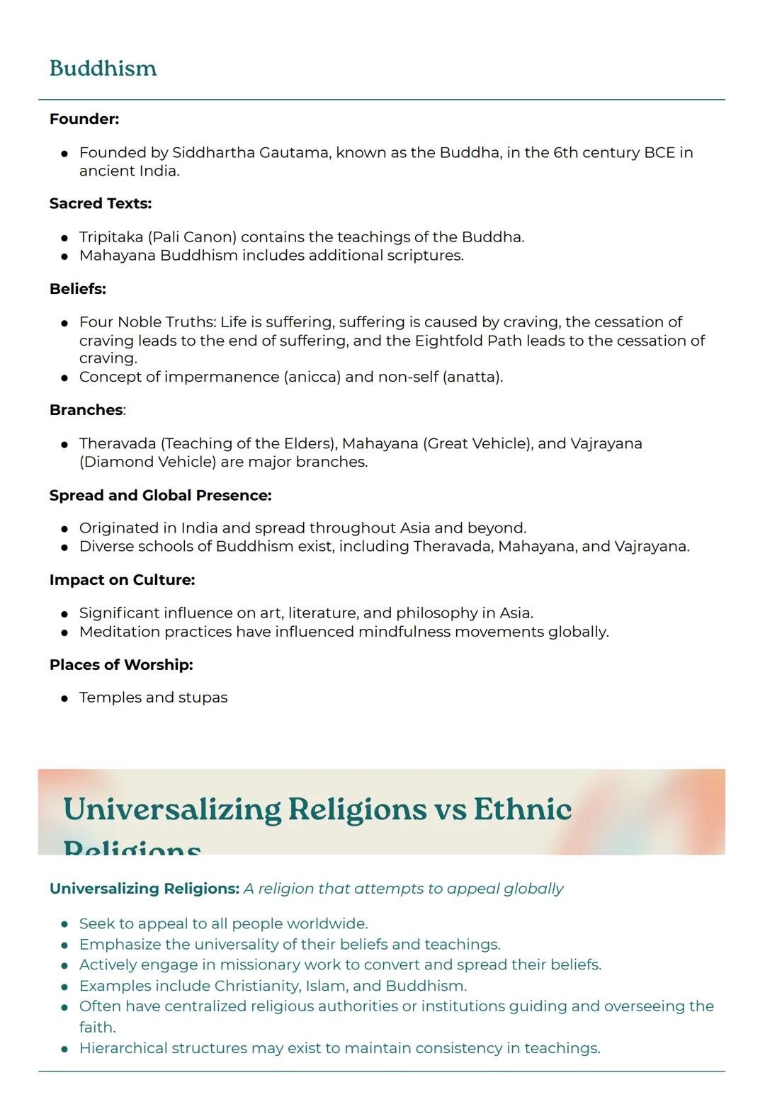 AP Human Geography

# Religion Test - Second
# 9 Weeks

Religion: Geographers recognize that religions are essential to understanding the sp