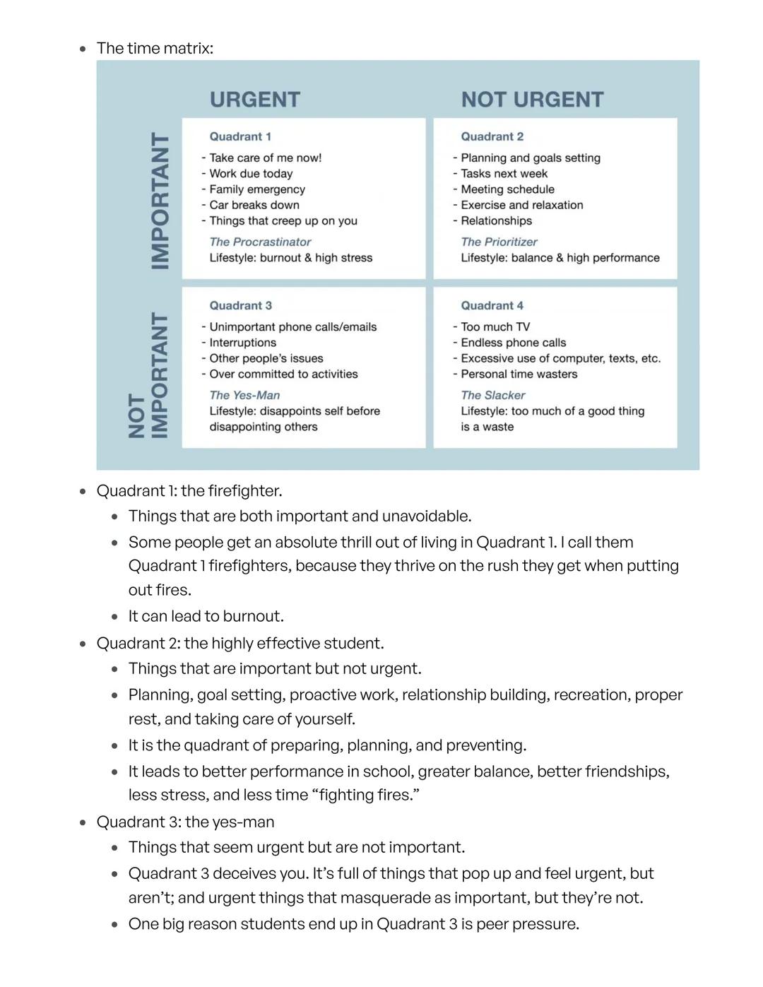 # Habit 3, putting first things first

"He had a deeper yes burning inside him."

*   Principles: integrity and focus.
*   Habit 3 is the su