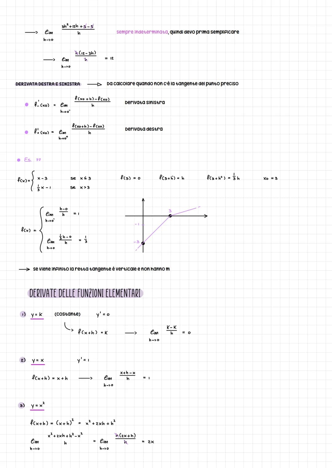 # Derivate

calcolo differenziale

si vuole capire quanto vale la retta tangente in un punto della funzione

Rappresenta la pendenza, ovvero