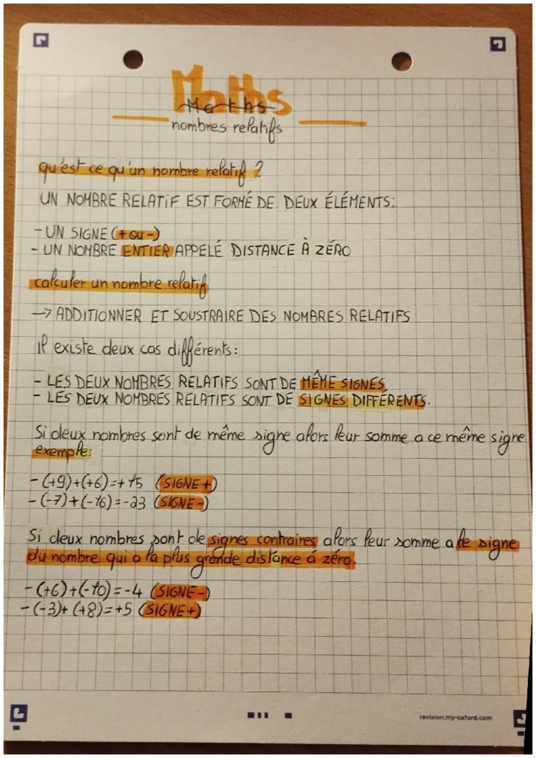 # Maths

nombres relatifs

qu'est ce qu'un nombre relatif ?

UN NOMBRE RELATIF EST FORMÉ DE DEUX ÉLÉMENTS:

-UN SIGNE (+ou-)

UN NOMBRE ENTI