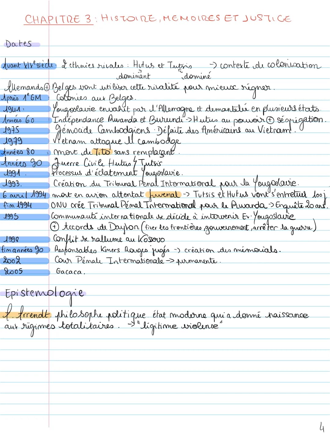 # HGGSP
THEME 3 HISTOIRE ET MEMOIRES
CHAPITRE HISTOIRE ETMEMOIRES,
HISTOIREET JUSTICE

Dates clés

1904-1908 jer gémocide Herero et Nama
191