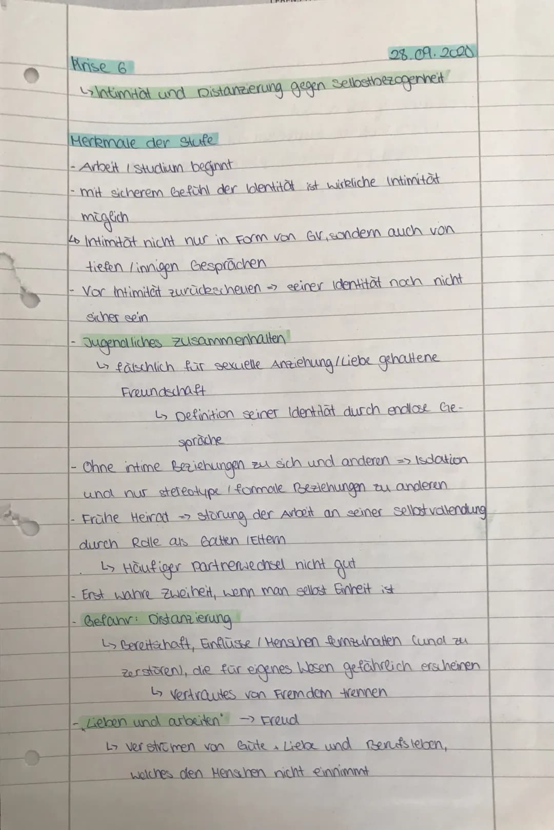 Pirise 6
28.09.2000
Intimität und Distanzierung gegen selbstbezogenheit

Merkmale der Stufe
- Arbeit / studium beginnt
- mit sicherem Gefühl