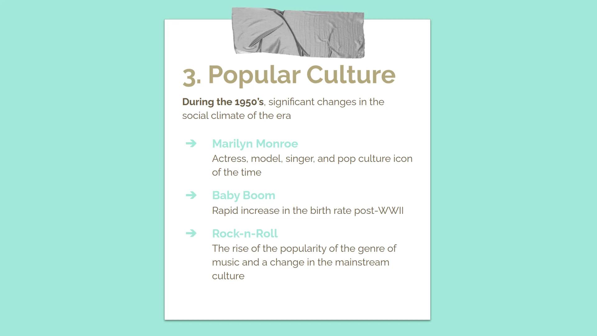## 1950s Early Cold War & Culture

-- A Presentation by Arshi M -- # Background Information

The 1950s Early Cold War & Culture was characte
