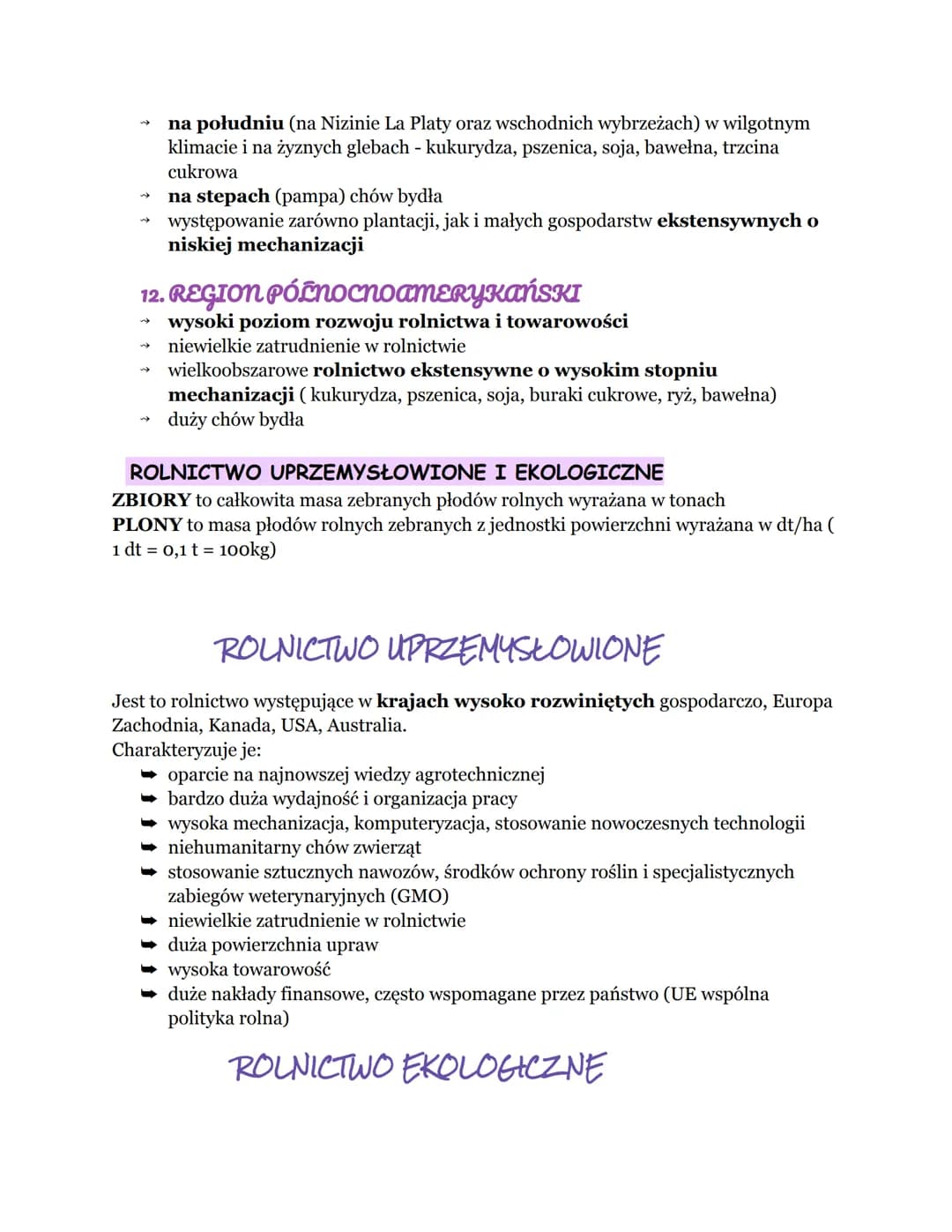 # CZYNNIKI ROZWOJU ROLNICTWA

ROLNICTWO - pierwszy sektor gospodarki
› zajmuje się produkcją roślinną i zwierzęcą
↳ w skład wchodzi: rybołów