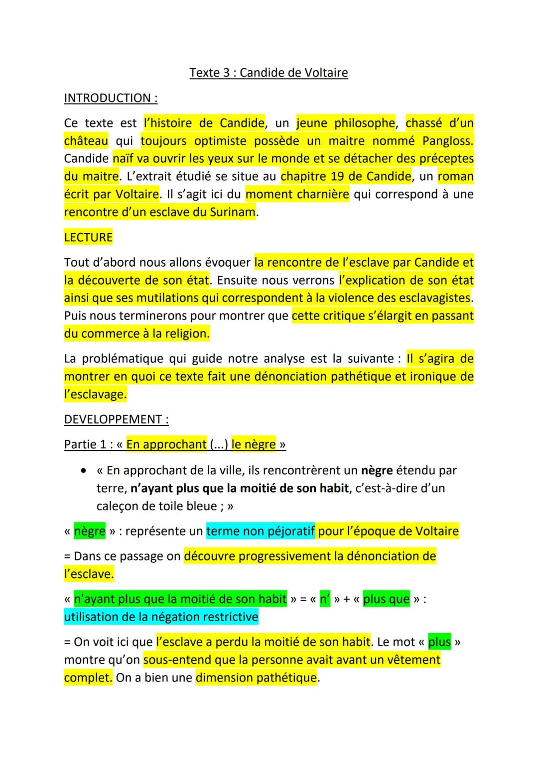 Texte 3 : Candide de Voltaire

INTRODUCTION :

Ce texte est l'histoire de Candide, un jeune philosophe, chassé d'un
château qui toujours opt