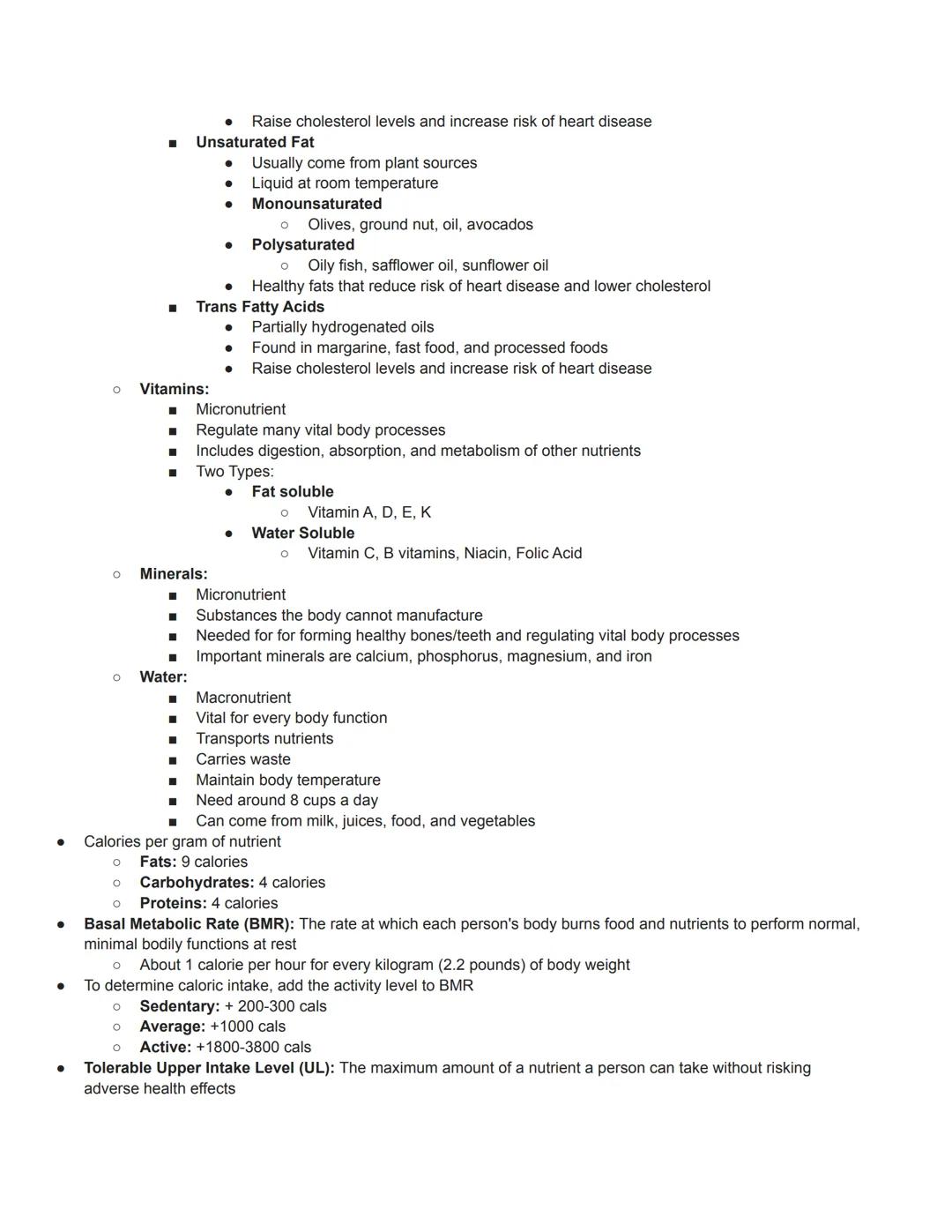 - Nutrition: The process in which the body uses food for the maintenance of life, growth, normal functioning of
organs and tissue, productio