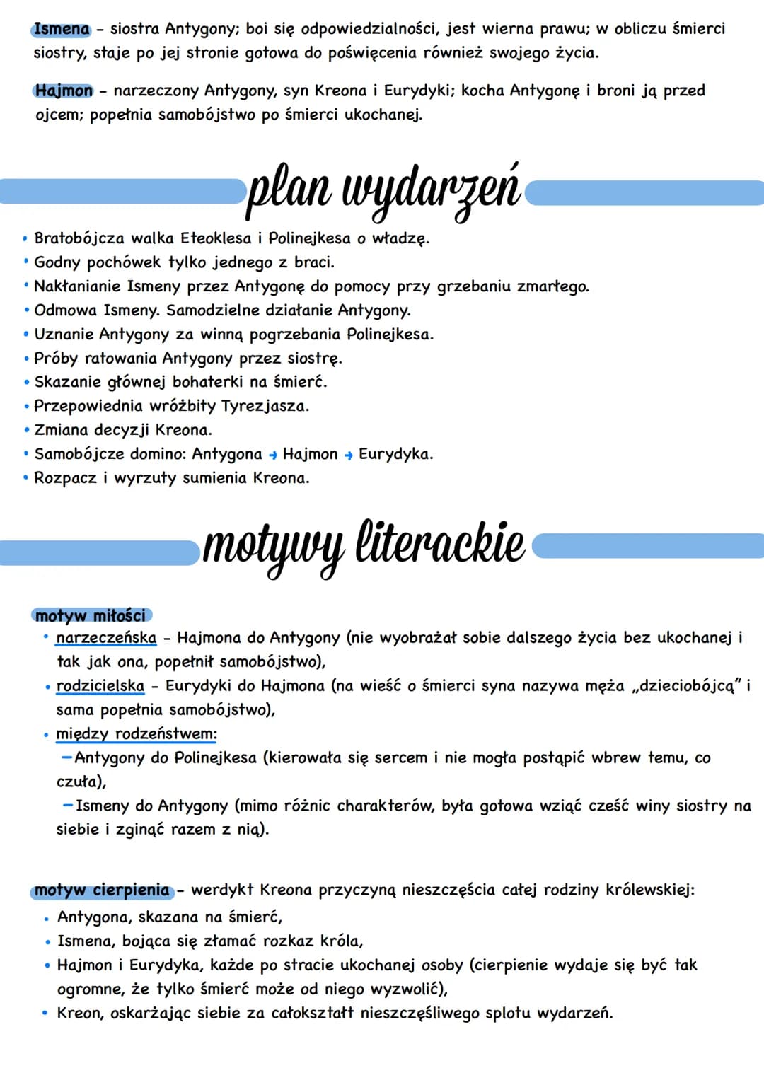 # Antygona

gatunek

Sofokles

„Antygona" jest tragedią antyczną.

Cechy gatunku widoczne w utworze:

*   zasada trzech jedności: czasu, mie