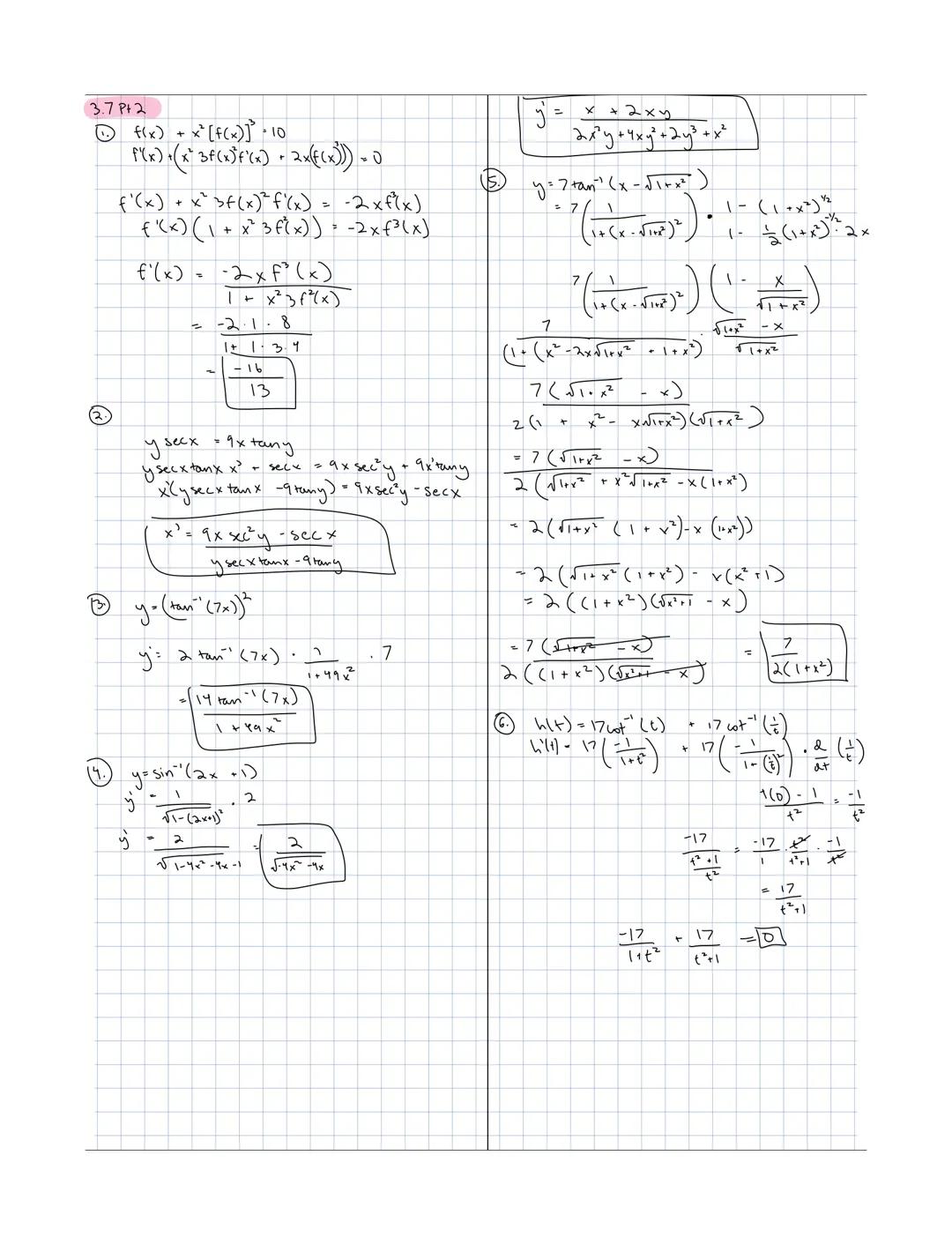 # 3.6 The Chain Rule
Chain Rule, Implicit Differentiation, and Derivative of Log.
if F(x) = f(g(x)), then F(x) = f'(g(x)) g'(x)
y = f(u)
y=f