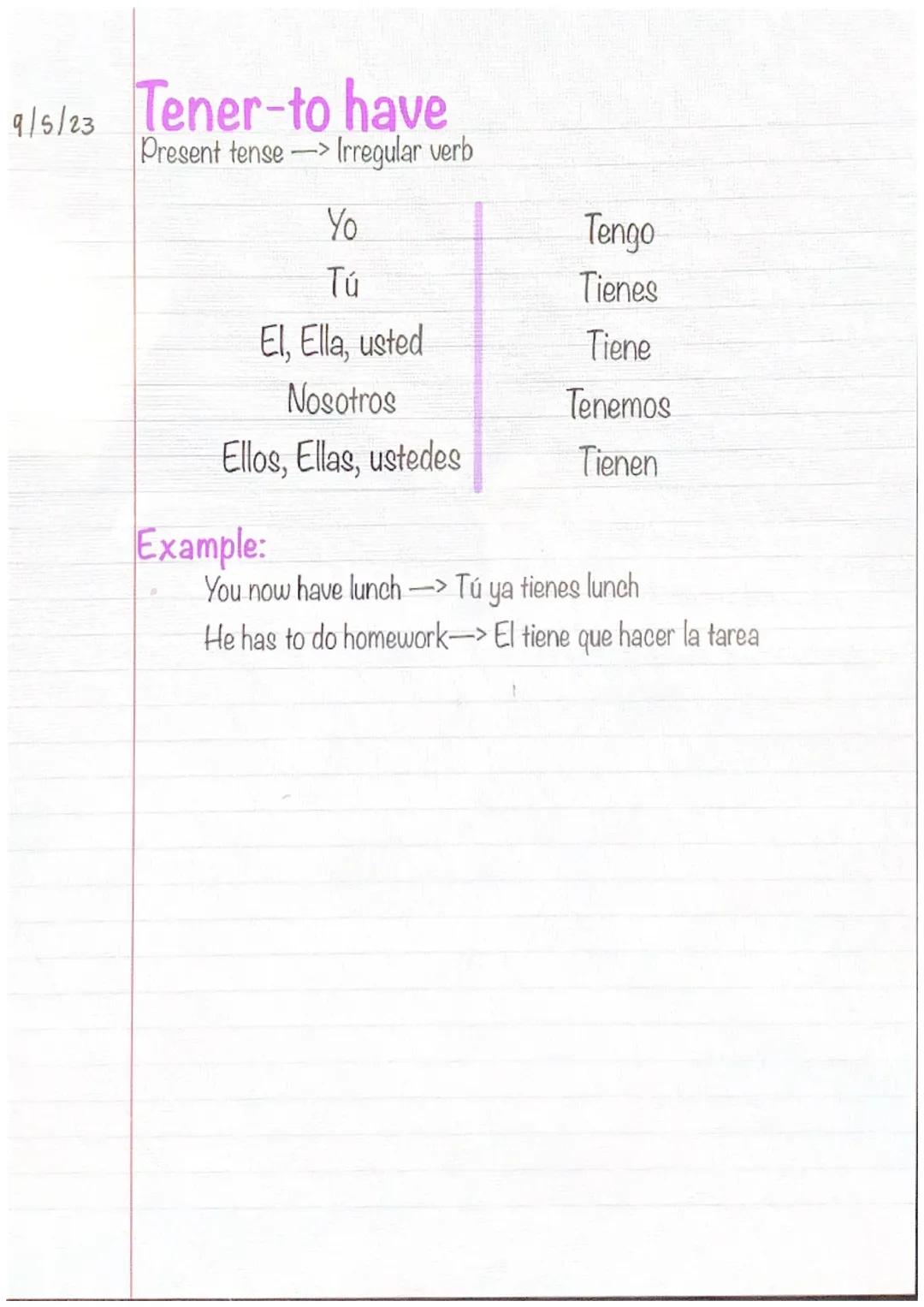 8/17/22 Subject Pronoun/Personal

Yo I
Tú You
El He, him
Ella She, her
Usted You(formal)
Nosotros We, Us
Ellos, Ellas They, them
Ustedes You