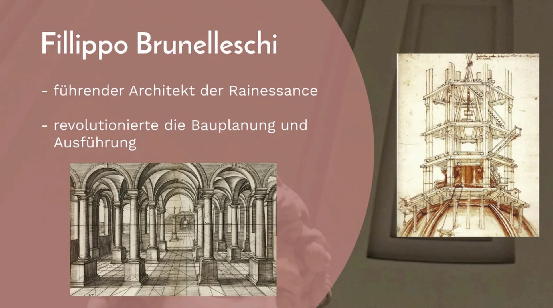 # Die Renaissance

Pia Rothenburg

Begriff:
Renaissance

Architektur

von Antike zur
Renaissance

Malerei

Menschenbild

Inhalt

Zusammenfas