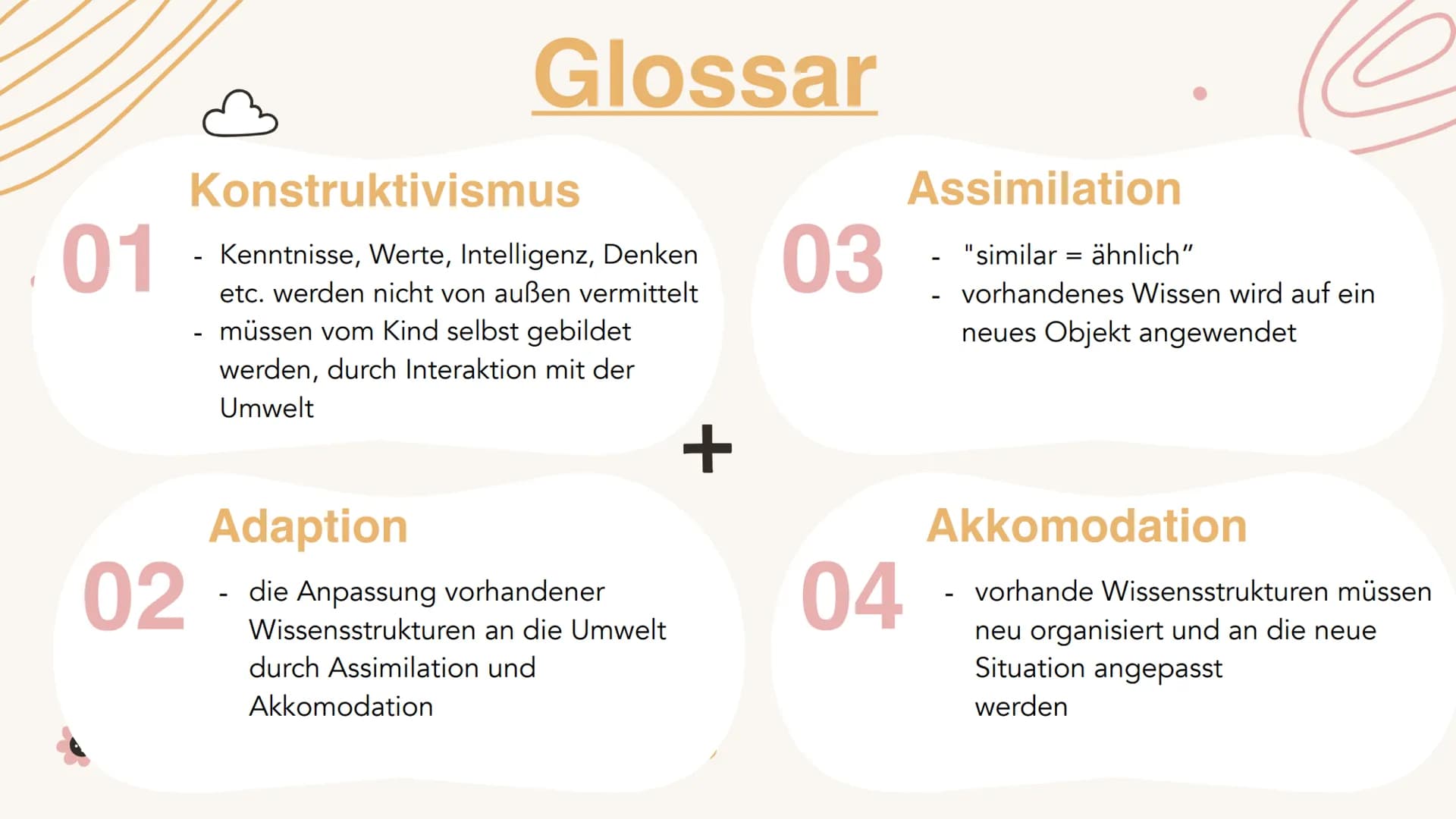 # Kognitive
## Entwicklung
### nach Jean Piaget Gliederung

1. Kurze Biografie

2. Glossar

3. Phasen der kognitiven Entwicklung

4. Stufen 