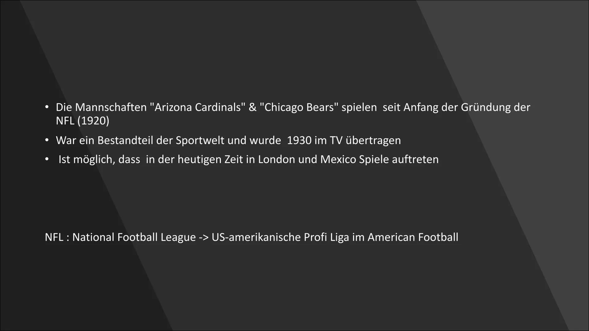 
<h2>Was ist Football? + Geschichte</h2>
<p>American Football hat seinen Ursprung in den Vereinigten Staaten von Amerika und ist dort der be