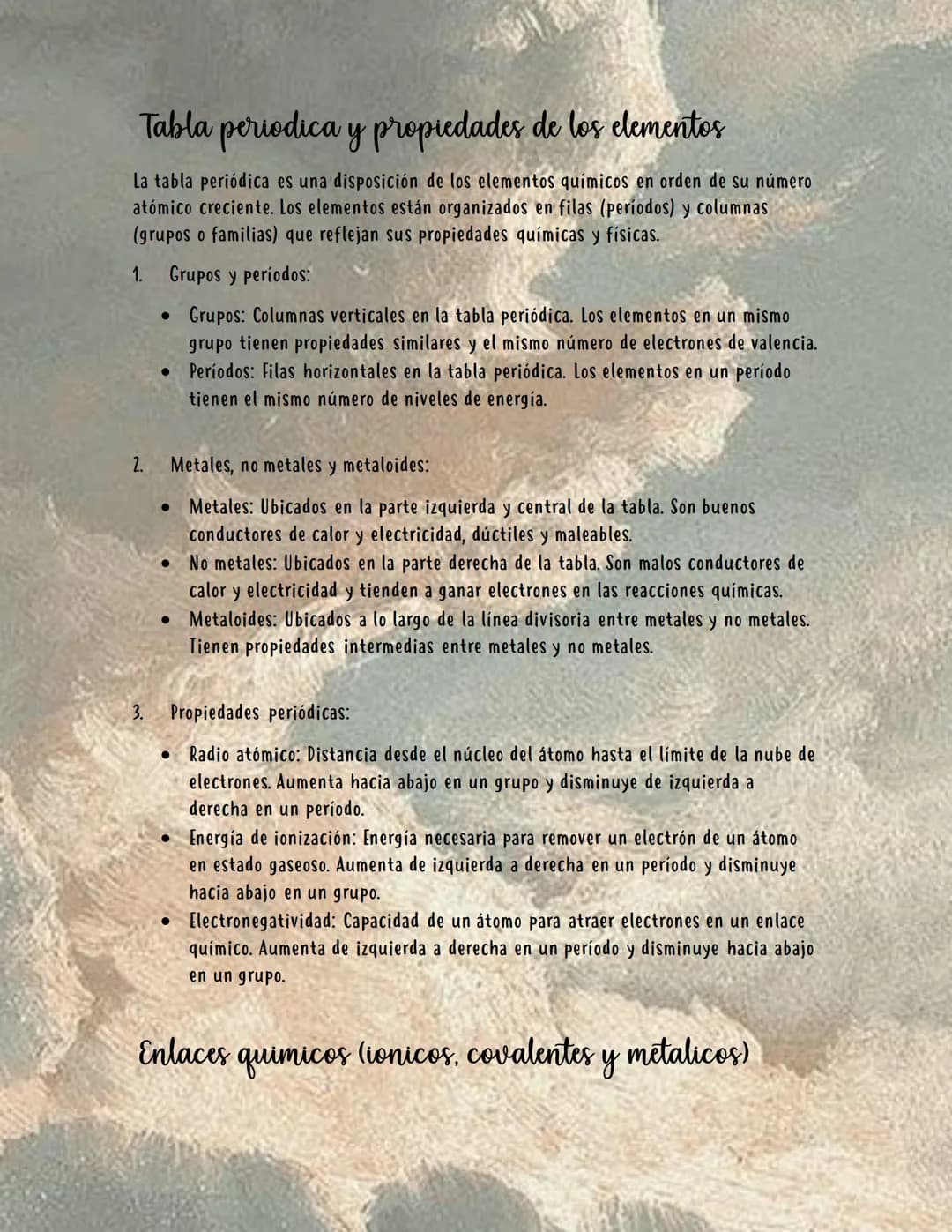 # QUÍMICA BÁSICA

La química es la ciencia que estudia la composición, estructura y propiedades de la
materia, así como los cambios que ésta