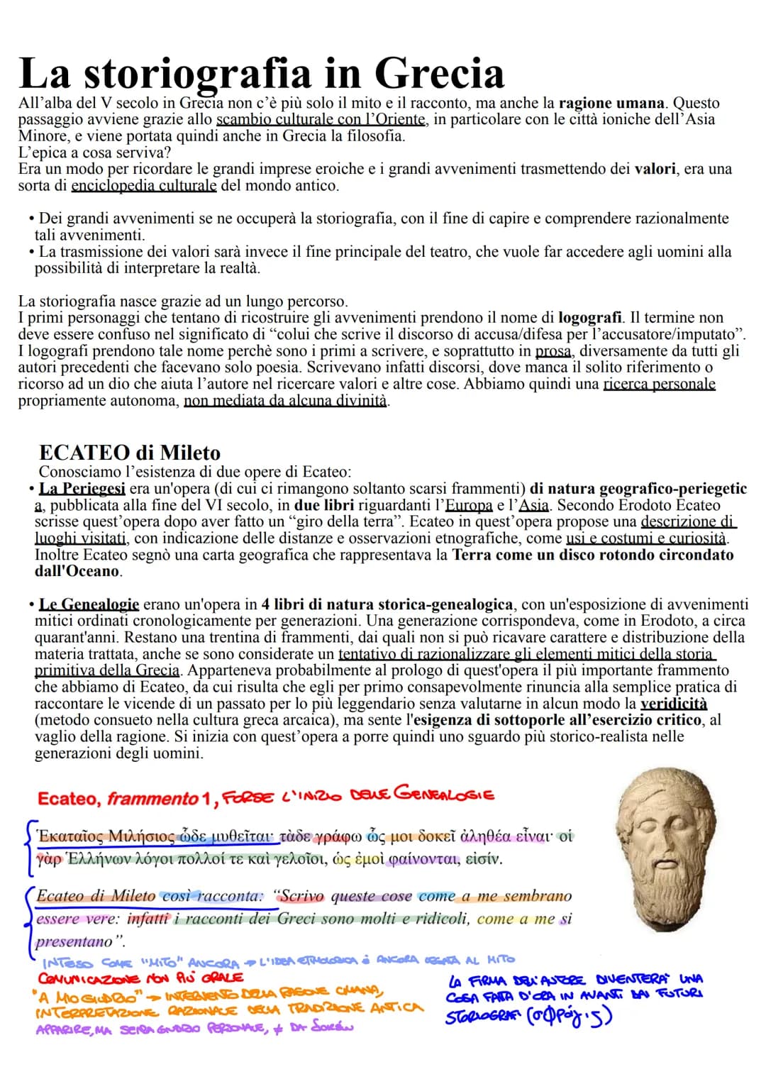 # La storiografia in Grecia

All'alba del V secolo in Grecia non c'è più solo il mito e il racconto, ma anche la ragione umana. Questo
passa