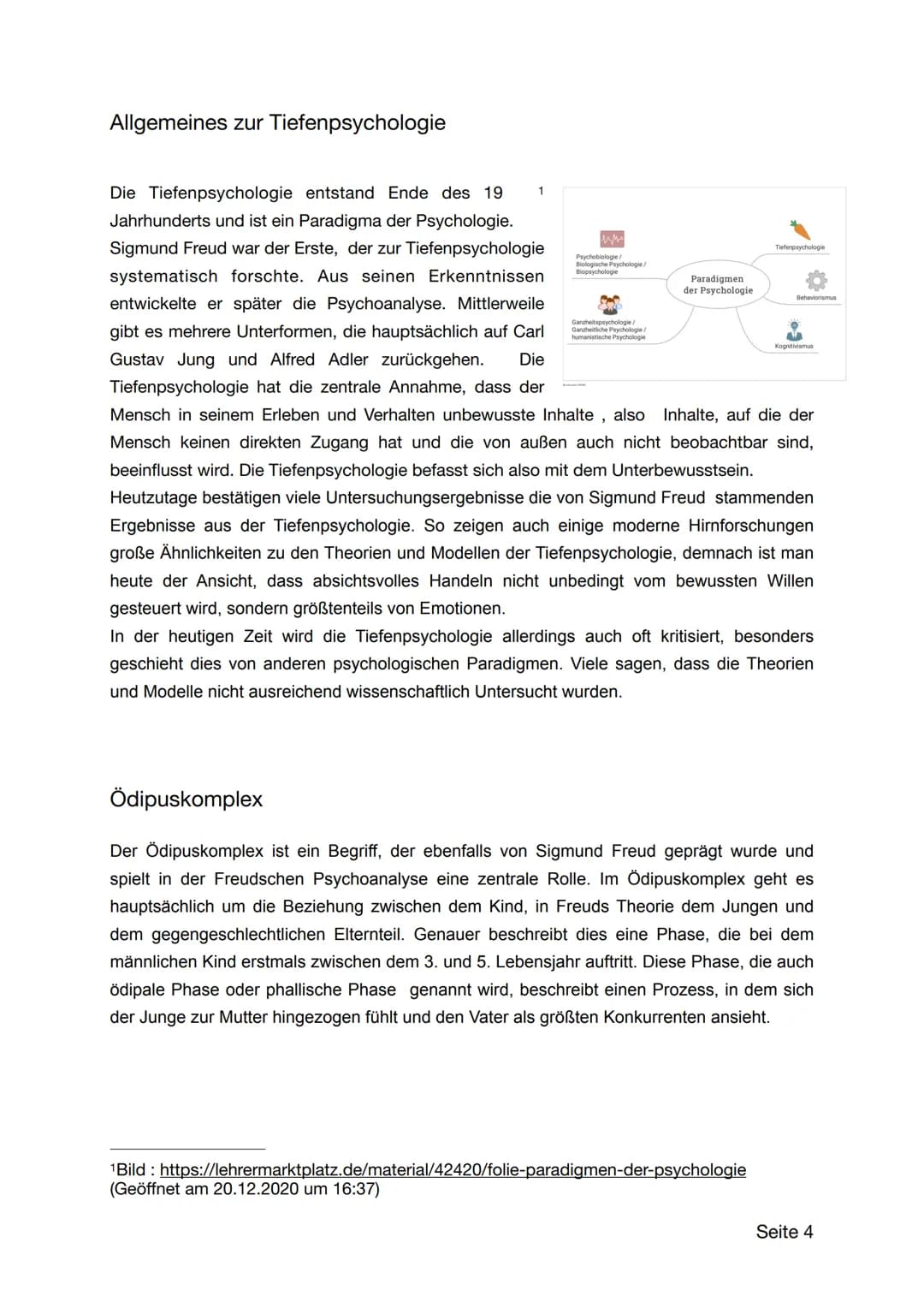# Die Tiefenpsychologie

Seite 1 Inhaltsverzeichnis mit Angabe der Seite

Die Tiefenpsychologie
1

Inhaltsverzeichnis mit Angabe der Seite
2