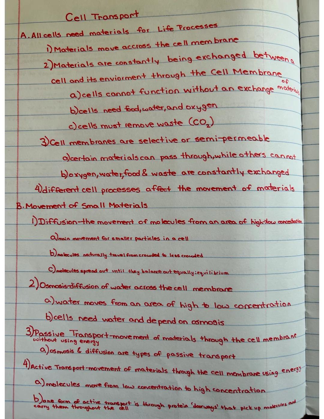 
<p>In 7th grade advanced biology, students learn about the different types of cell transport. Cell transport is important because all cells