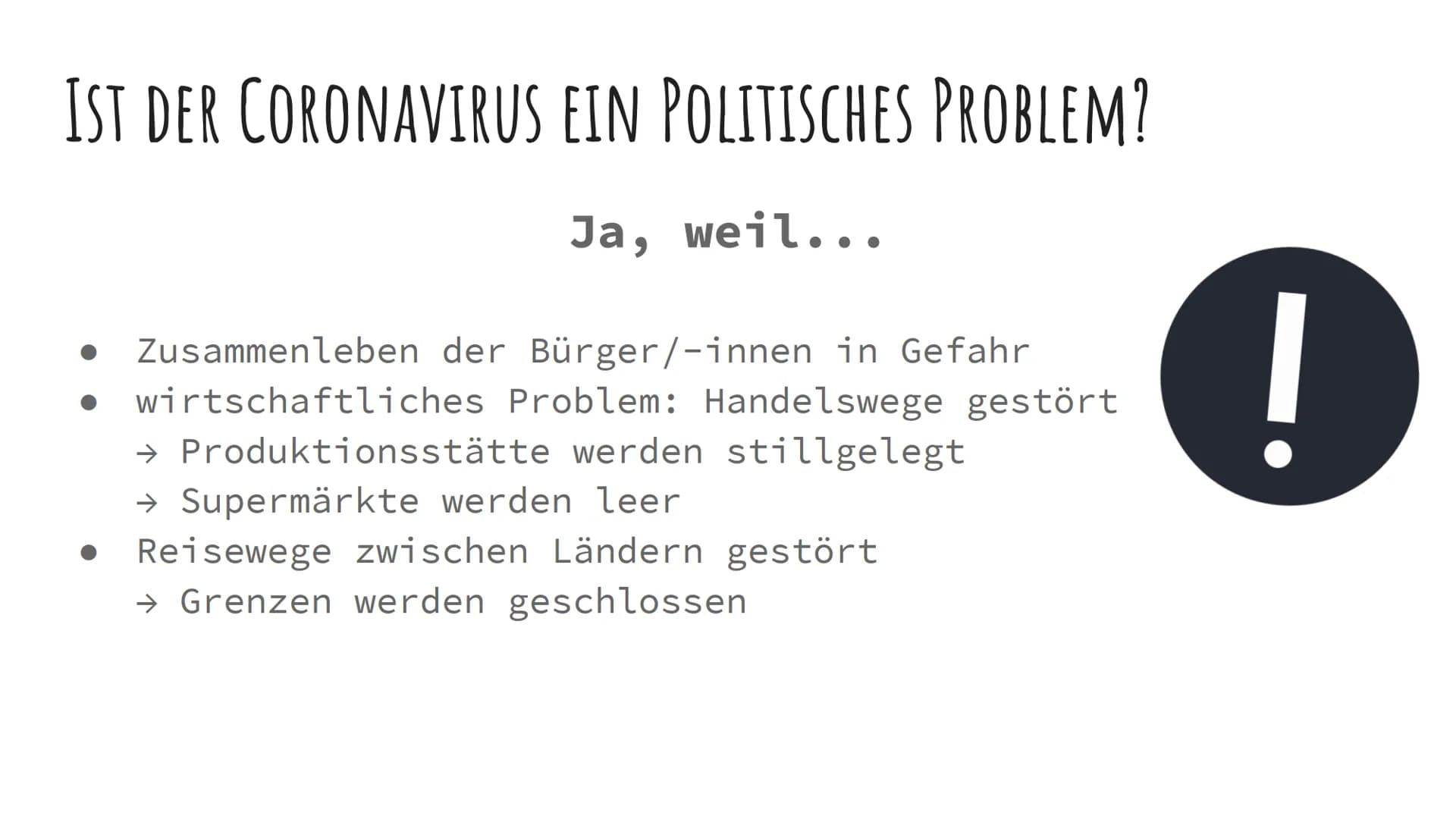 # POLITIKZYKLUS

Am Beispiel des Coronavirus erklärt

Mayenna, Emily, Alea, Erik # INHALTSVERZEICHNIS

*   Was ist der Coronavirus überhaupt