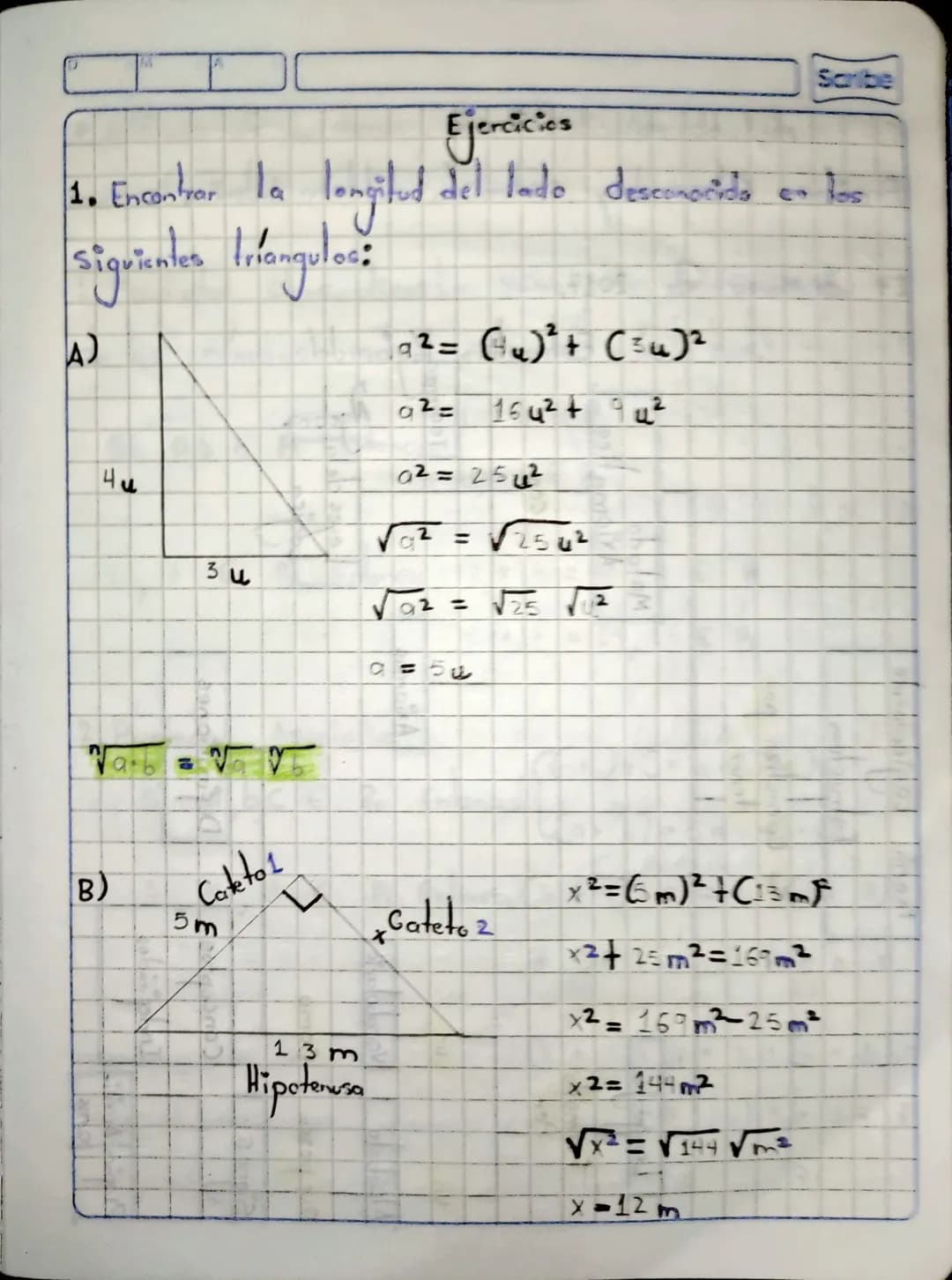 Scribe

9
u2

Teorema de

Pitágoras.

25 u2

A=Lx L=12

25 u² = 16u2 + 9u2
↓
Area del
Area de
Area del
Cuadrado = cuadrado + Cuadrado
16u2
M