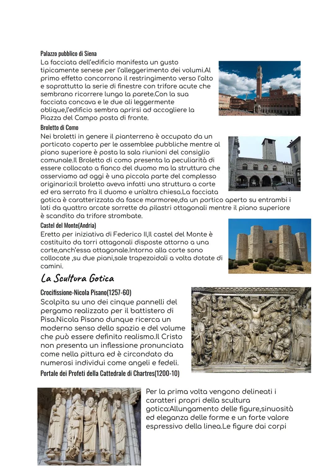 # IL GOTICO

Il termine gotico viene utilizzato per designare l'arte medievale,"colpevole" di
aver abbandonato l'armonia dell'arte classica.