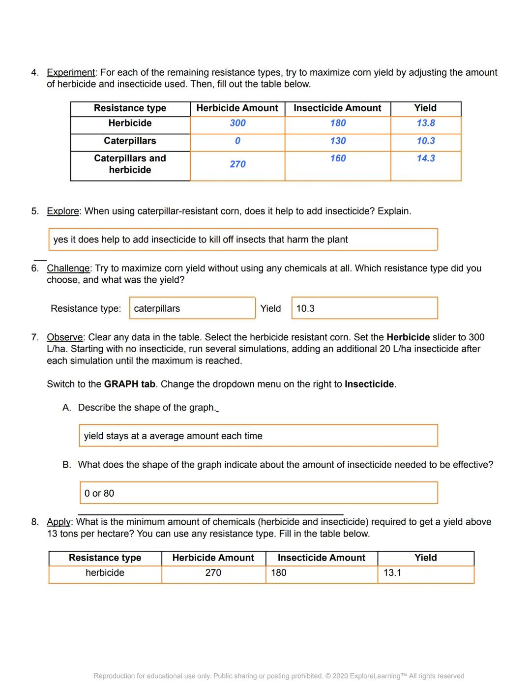 # Gizmos

# Student Exploration: GMOs and the Environment

Directions: Follow the instructions to go through the simulation. Respond to the 