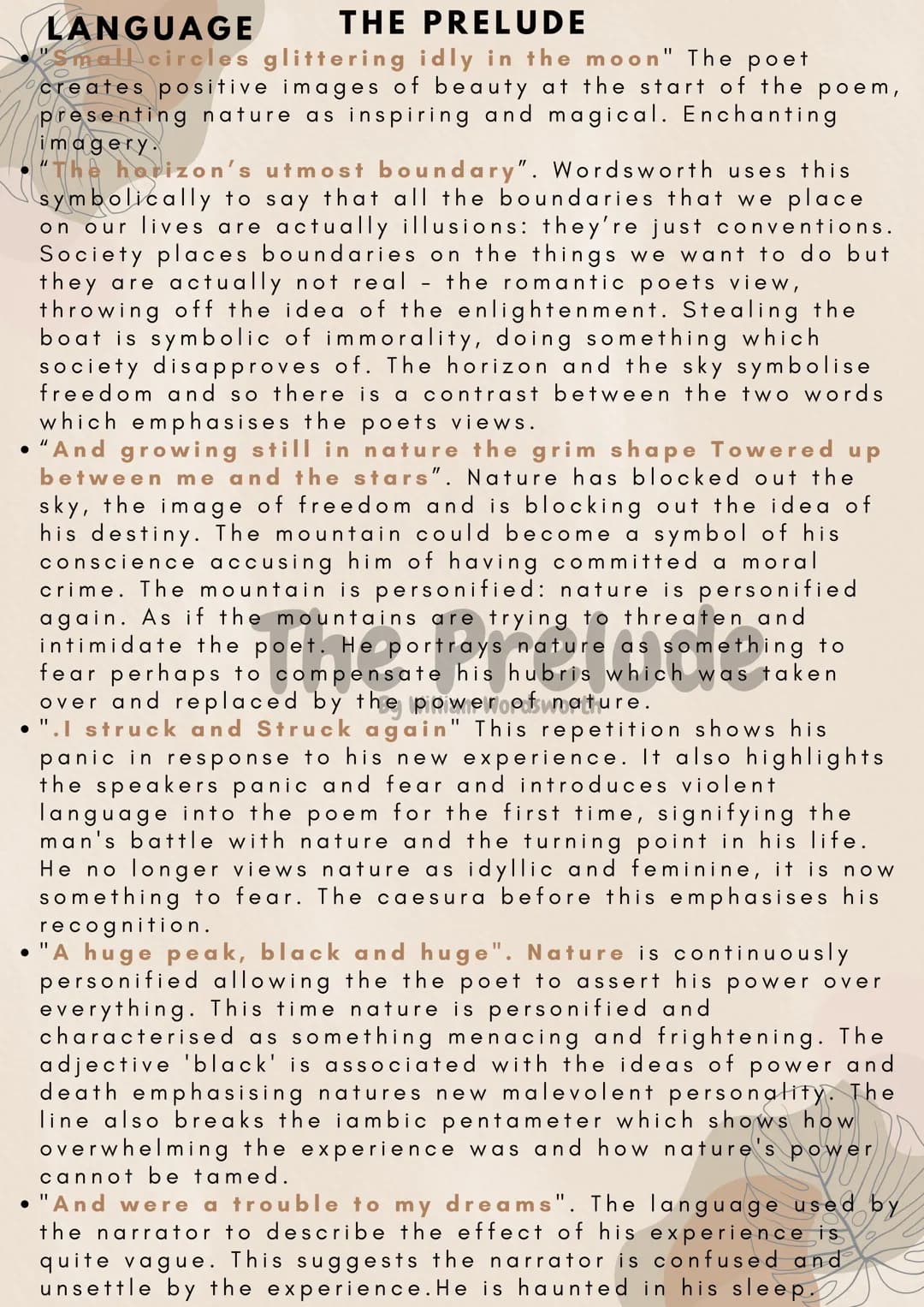 # SUMMARY THE PRELUDE

The Prelude is an autobiographical and a first-person
account of experiences in William Wordsworth's own life. The
fu