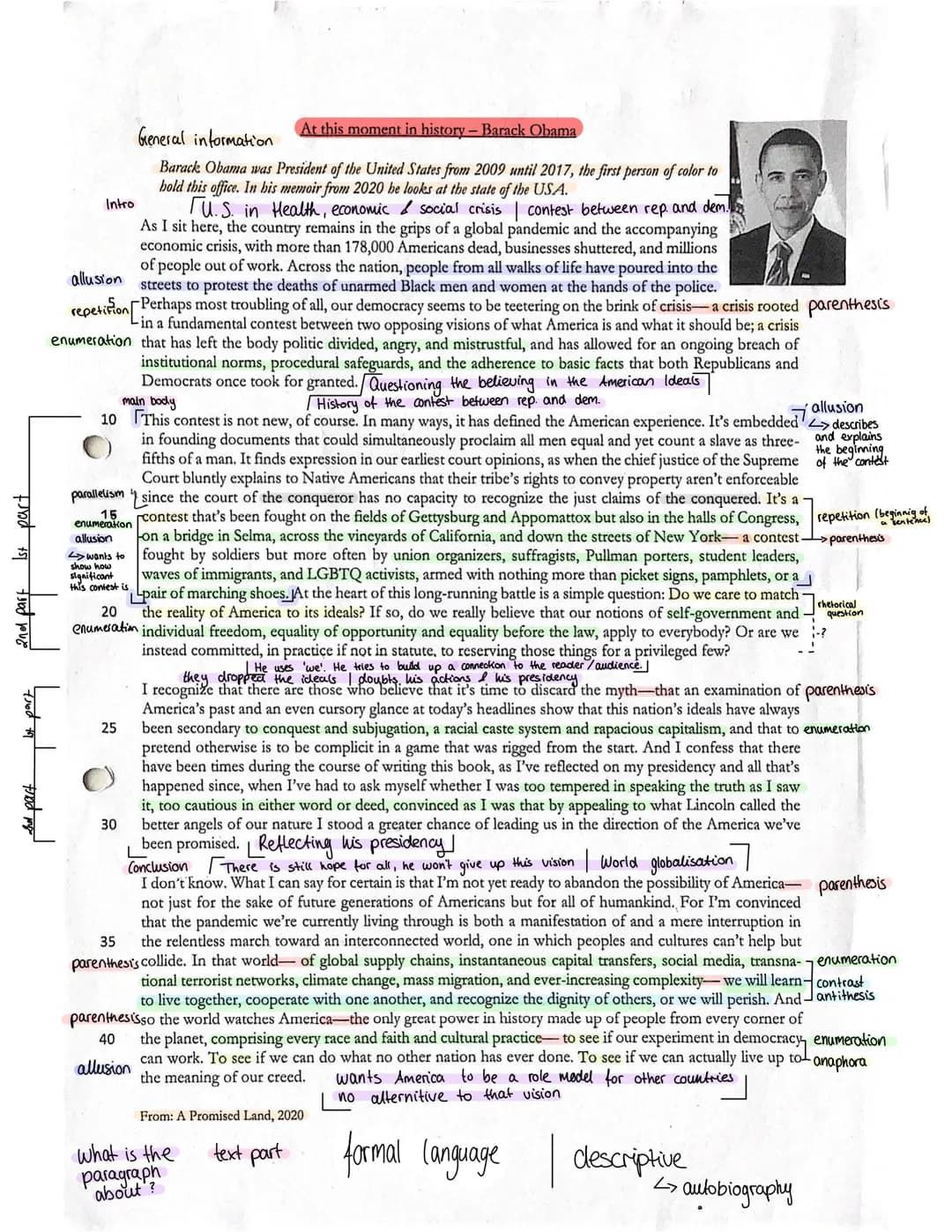 # General information
At this moment in history - Barack Obama
Barack Obama was President of the United States from 2009 until 2017, the fir