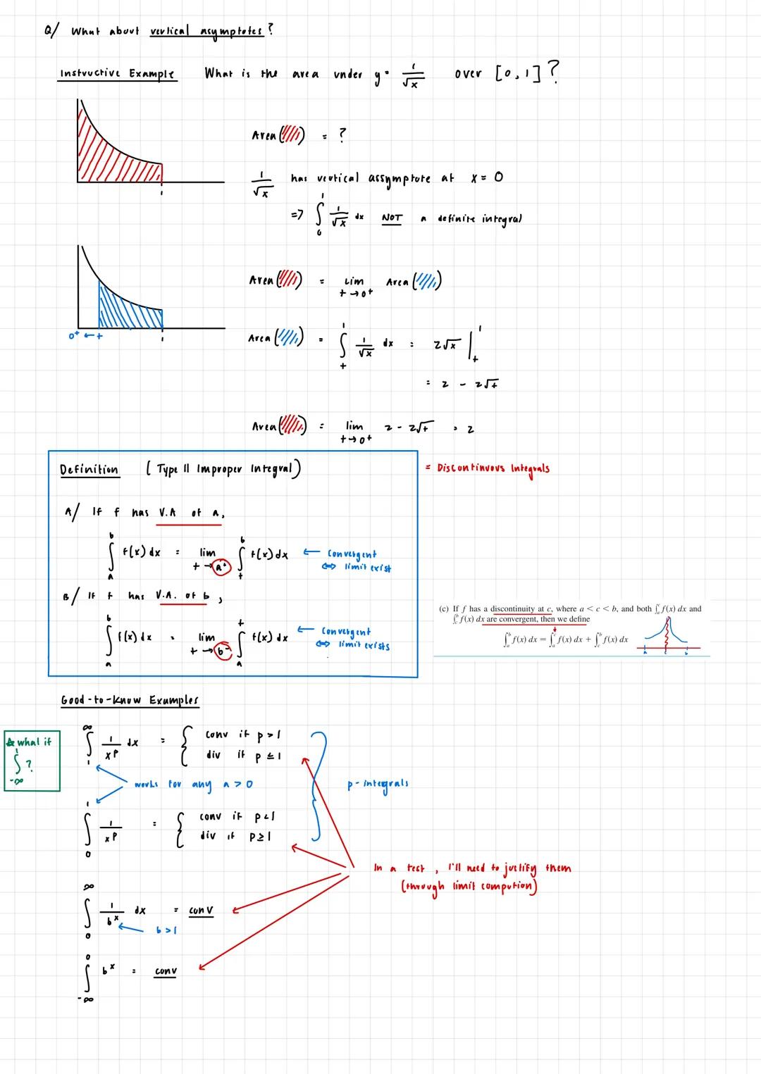 # Improper Integrals

a/ : Can a shape with non-zero thickness and infinite length have a finite area?

Instructive Example : What is the ar