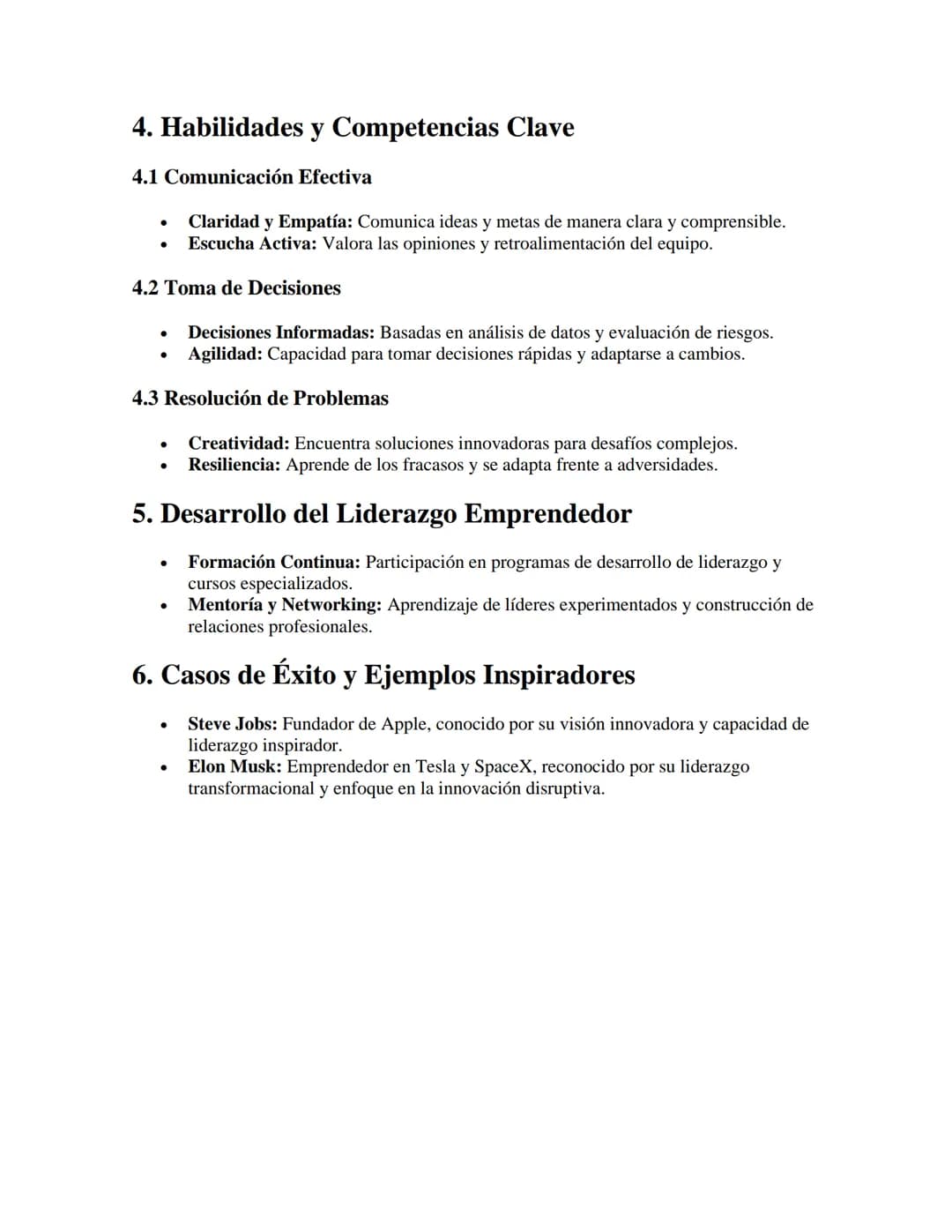 # Liderazgo Emprendedor

APUNTES//

1. Definición y Características

*   Liderazgo Emprendedor: Habilidad para inspirar, motivar y guiar a u