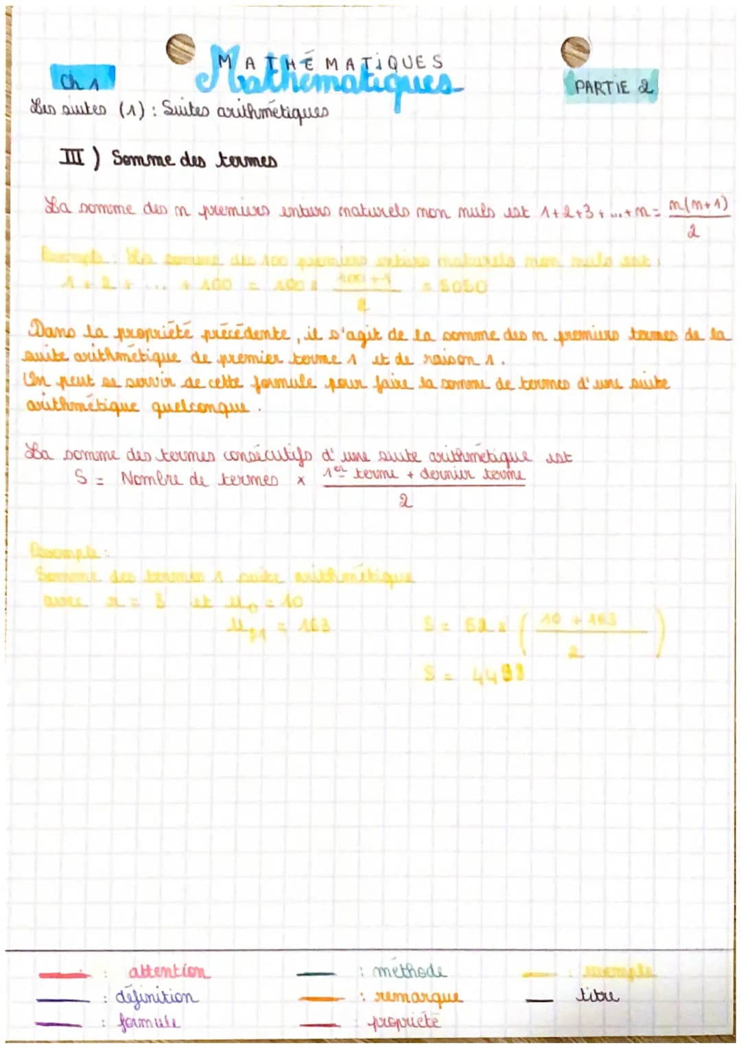 Cha
Mathématiques MATE
Les suites (1): Suites arithmetiques

I) Notion de suite numérique et mode de generation

1) Généralités

Une suite n