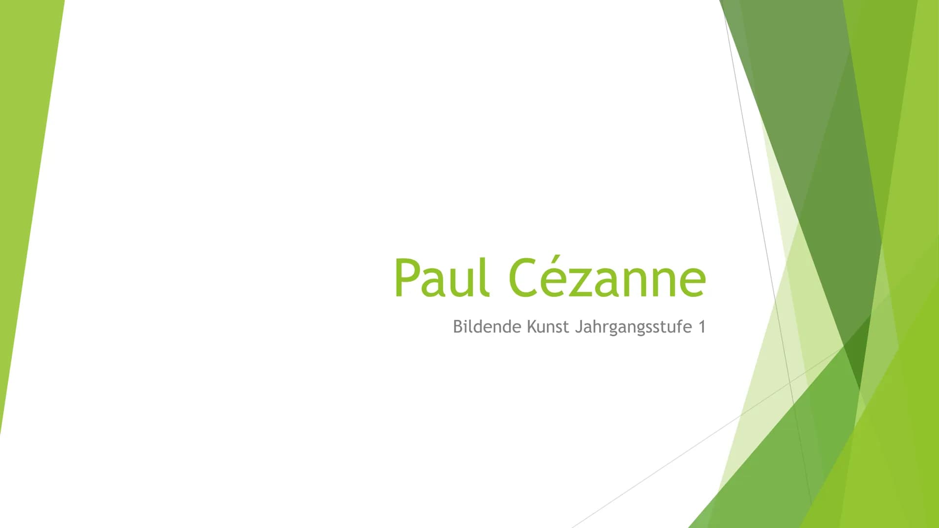 # Paul Cézanne

Bildende Kunst Jahrgangsstufe 1 - Kunst im 19.
Jahrhundert

- Sein Leben

- Sein Malstil

PAUL CÉZANNE

KUNST IM 19. JAHRHUN