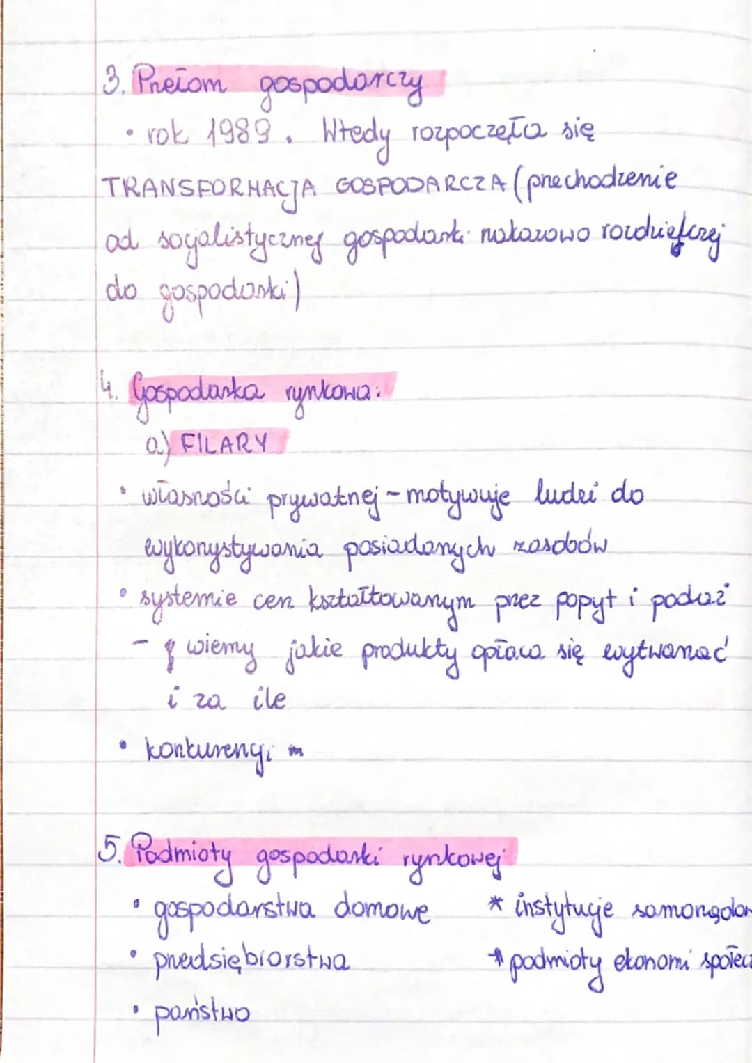 (1)
# Podstary przedsiębiorczoster

1. Definicje

wrajemnych wleinosu
a) mechanizm rynkowy - ozdi walingen
między podażem popytem a cena tow