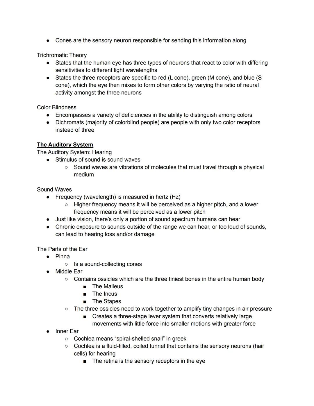 # Sensation verus Perception

*   Sensation is the stimulation of sense organs/neurons
*   Perception is the selection, organization and int