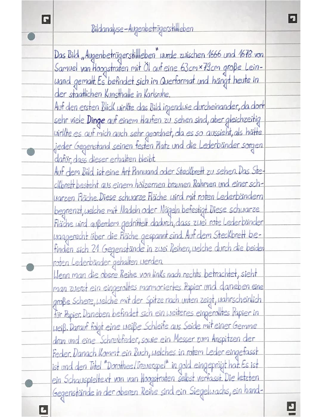 # Bildanalyse-Augenbetrügerstilleben.

Das Bild, Augenbetrügerstilleben wurde zwischen 1666 und 1678 von
Samuel van Hoogstraten mit Öl auf e