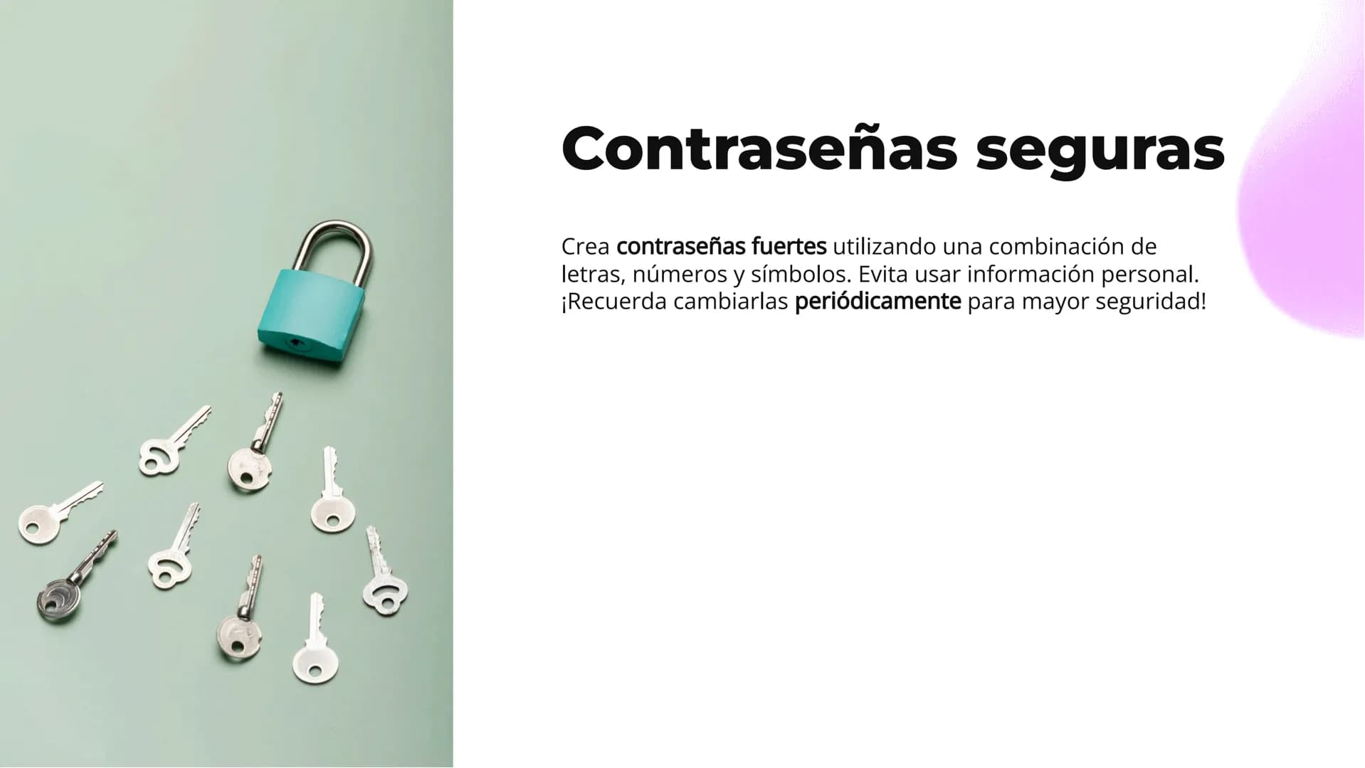 # ¡Navega seguro!
## Consejos para
## protegerte en internet # ¡Bienvenidos!

HTML
50% 12% 25% 75%

¡Prepárate para navegar seguro en intern