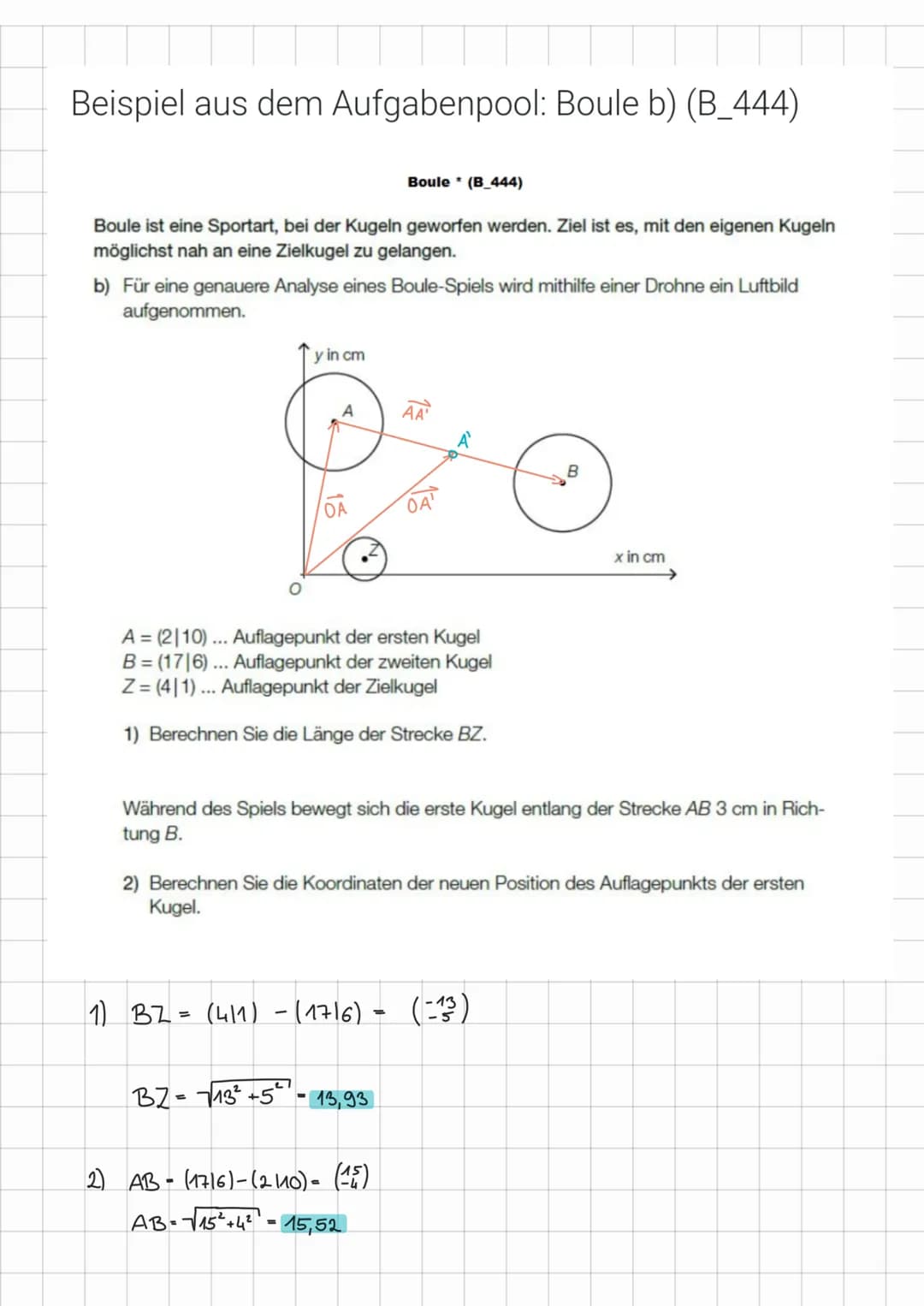 # Vektoren

Ein Vektor sind alle Pfeile mit
gleicher Länge, gleiche Richtung &
gleiche Orientierung.

Winkel

Länge des Vektors

Schreibweis