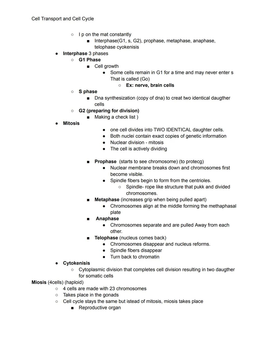 # Cell Transport and Cell Cycle

4Cell transport

Passive Transport
*   Movement of molecules through the cell membrane without the use of c