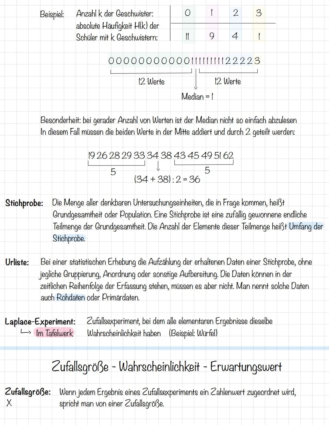  # Lernzettel Klausur

Grundbegriffe der Wahrscheinlichkeitsrechnung: -> Im Tafelwerk

Wahrscheinlichkeit: Die relative Häufigkeit nähert si