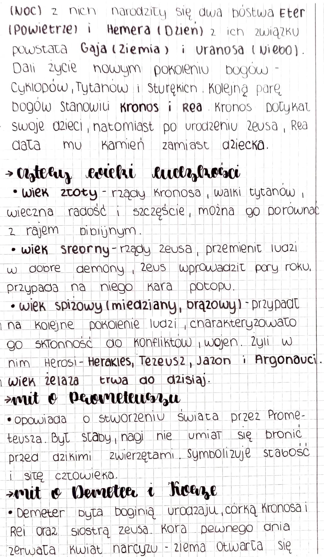 # Mity Gracorie

→mit-to greckie mythos, oznacza stowa, mowe,
a także historię, opowieść. Potoczna definicja
mitu głosi, że mity są opowieśc