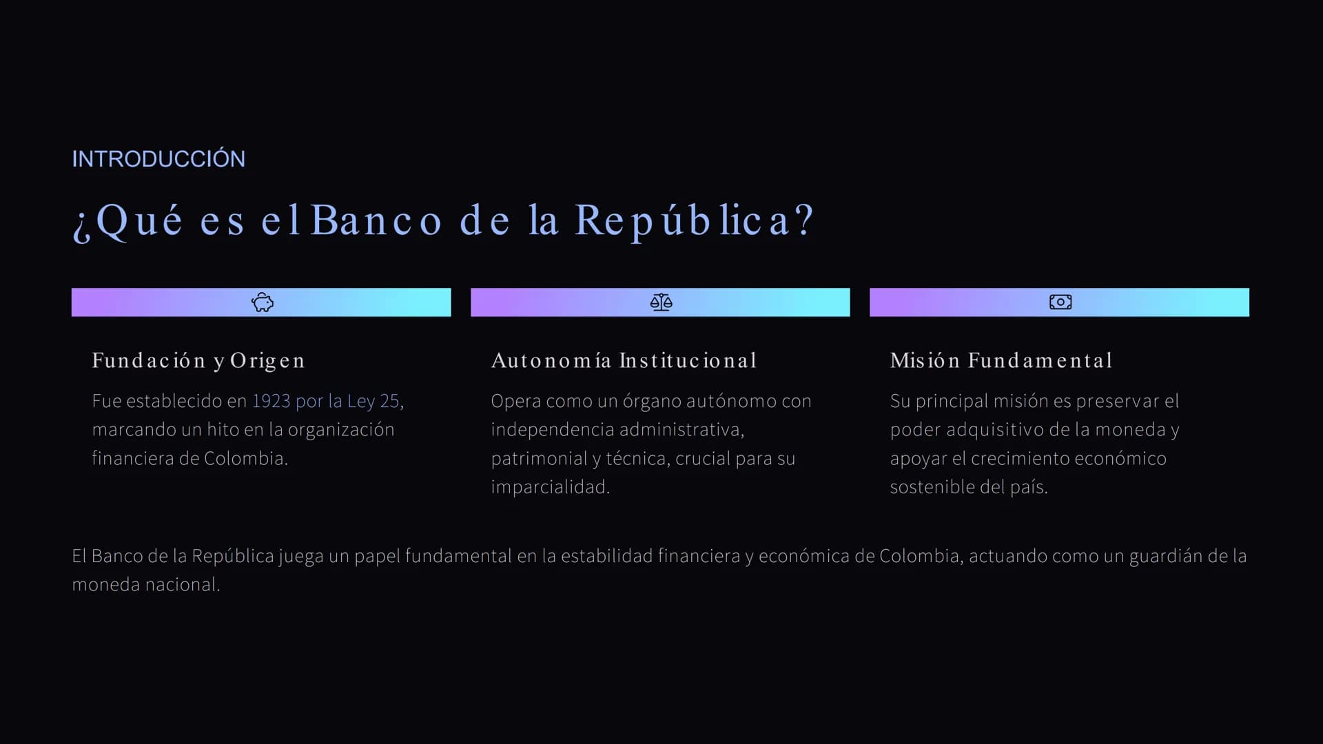 # Banco de la República de

Colombia

Una exploración profunda de las funciones y el impacto del Banco Central de
Colombia en la economía na