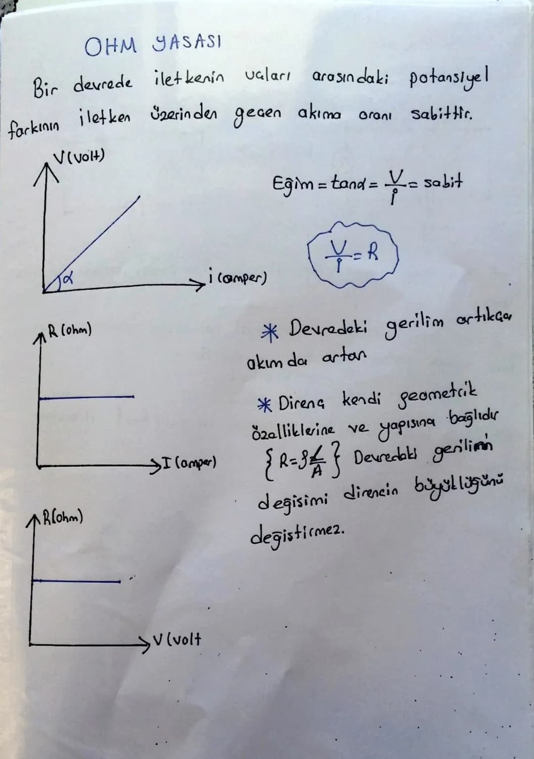 # Elektrik Akımı

Potansiyel fark: Bir iletkende iletkenin bir ucun dan
diger ucuna giderken birim yükün harcadığı enerjiye iletke.
nin iki 