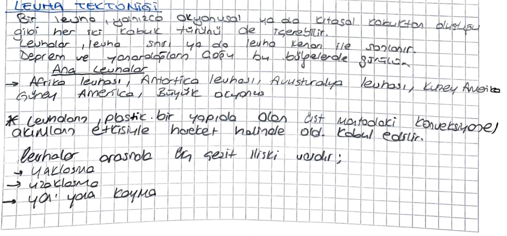 # LEUHA TEKTONIği
Bir leuno, yalnızco Okyanusal ya da Kitosal robusten dustupu
gibi her iki Kabuk türunů de Tserebilir.
Levhalar, leuno Sins