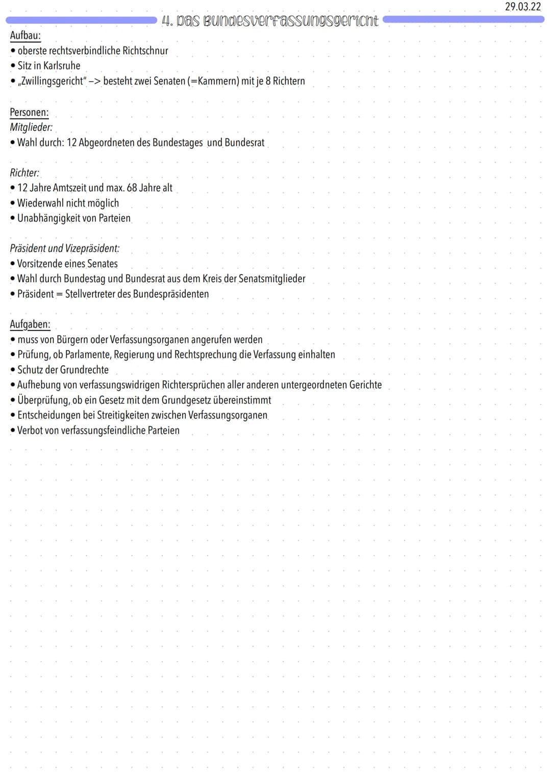 11.04.22
# Politische Institutionen der BDR
## 1. Der Bundestag - Handeln nach dem crundgesetz

Aufgaben:
- Gesetzgebung
- Wahl des Bundeska
