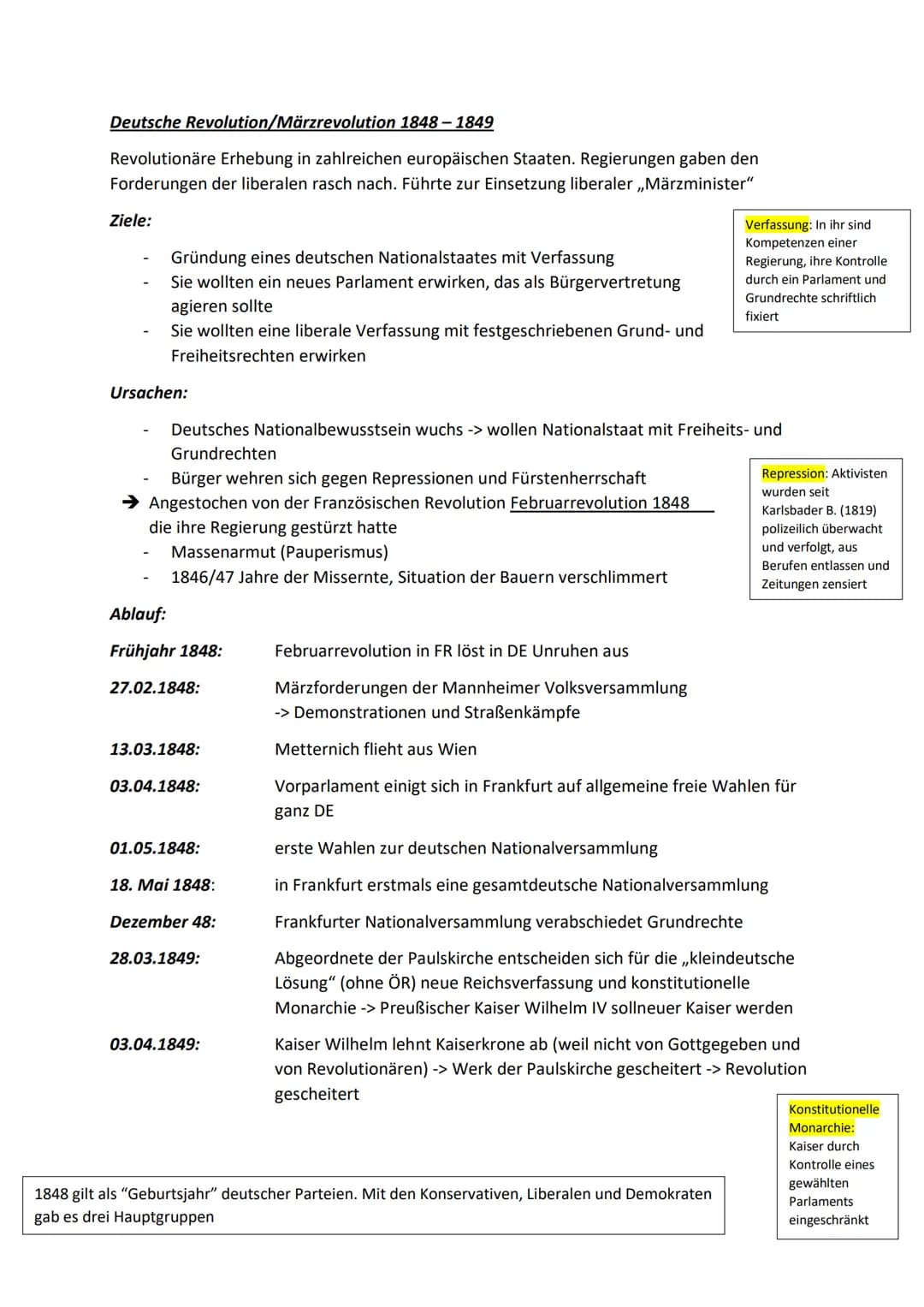 -Geschichte Lernzettel Abitur 2023-

Französische Revolution 1789 - 1799

Ursachen der Französischen Revolution:

- Hungersnot; -> steigende