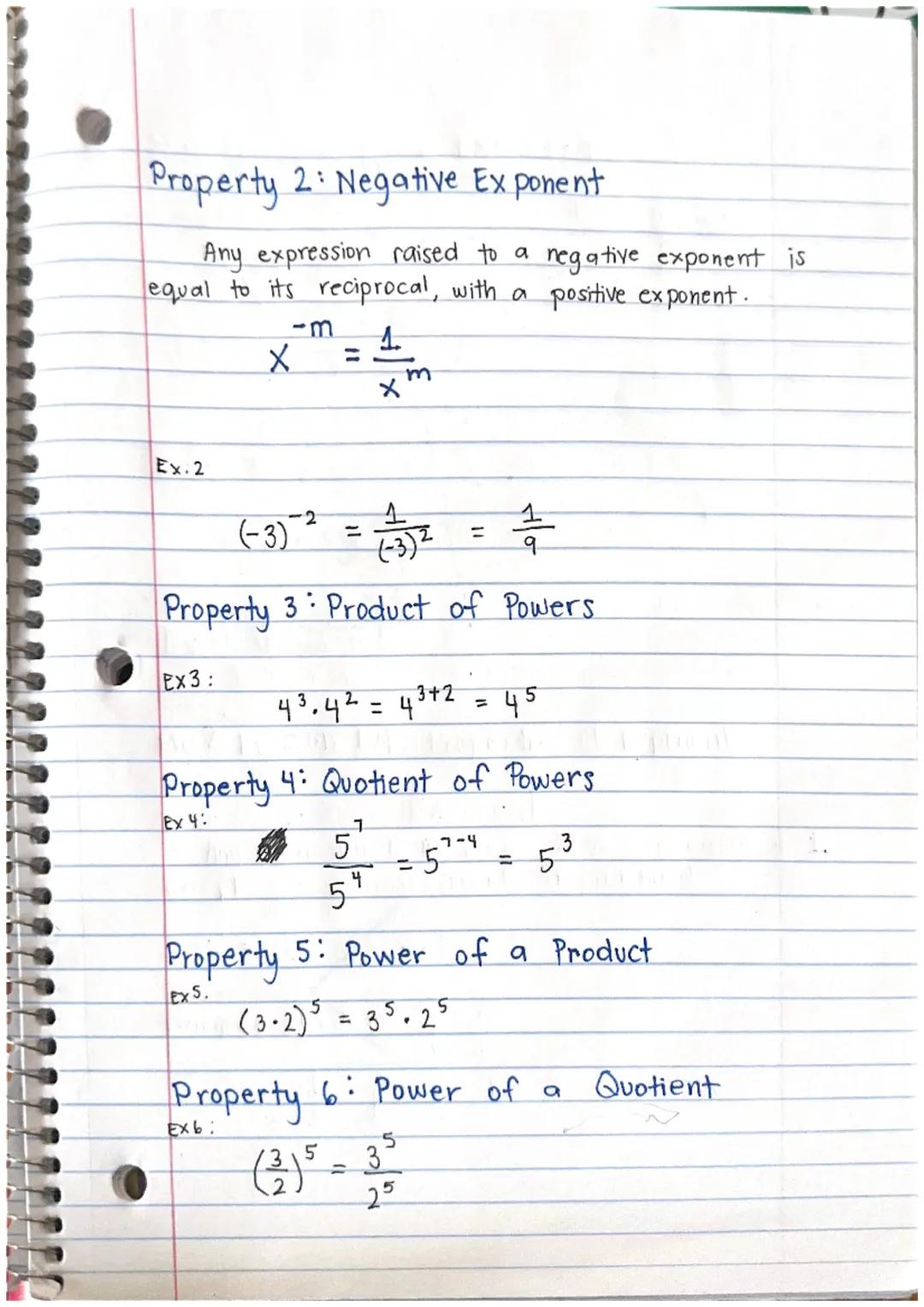 Math Course 2 Lesson: EXPONENTS

exponent

$3x^{5}$ variable
base

coefficient

5 times

$x^{5} = x \cdot x \cdot x \cdot x \cdot x$

• Thre